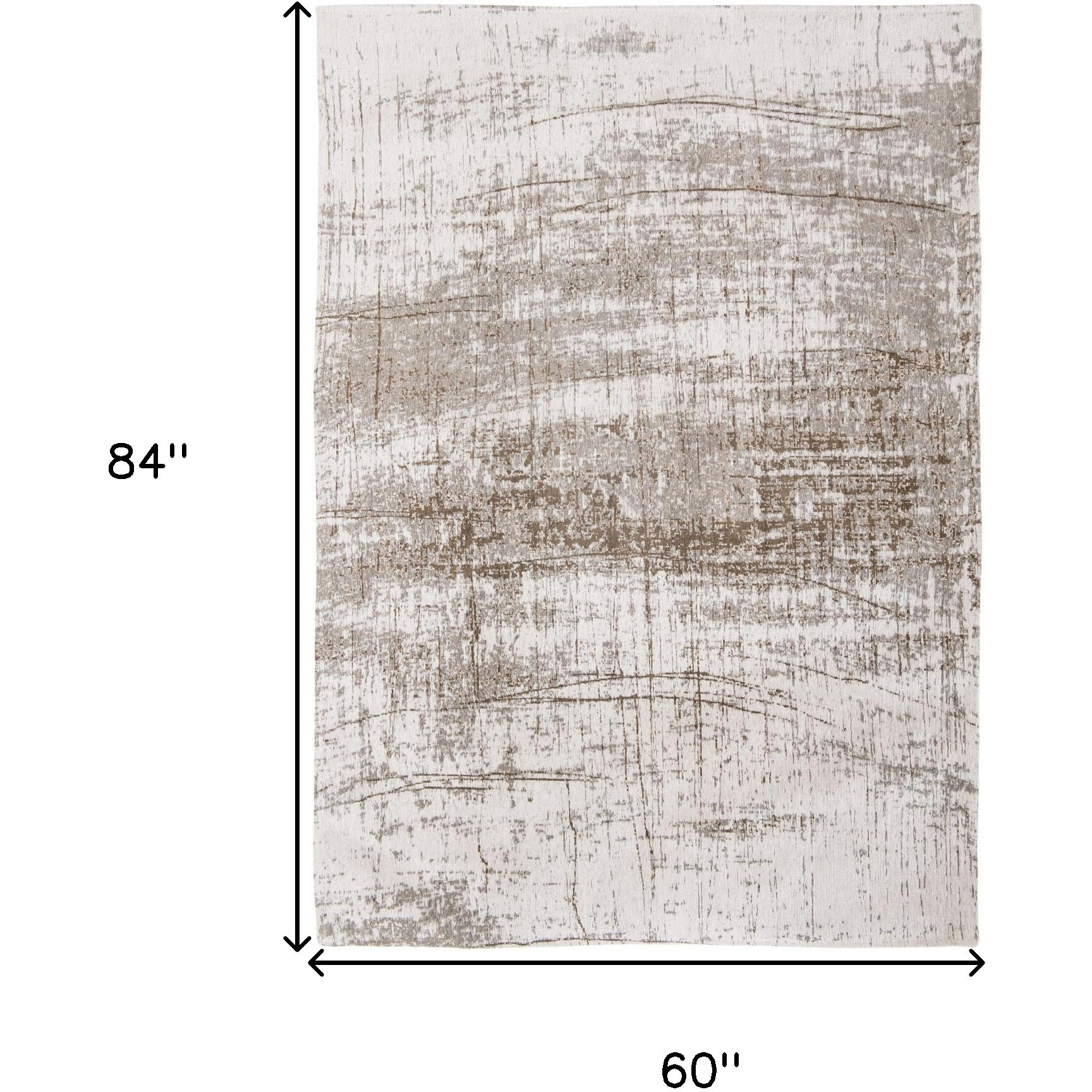 6' X 8' Gray and Beige Abstract Non Skid Area Rug