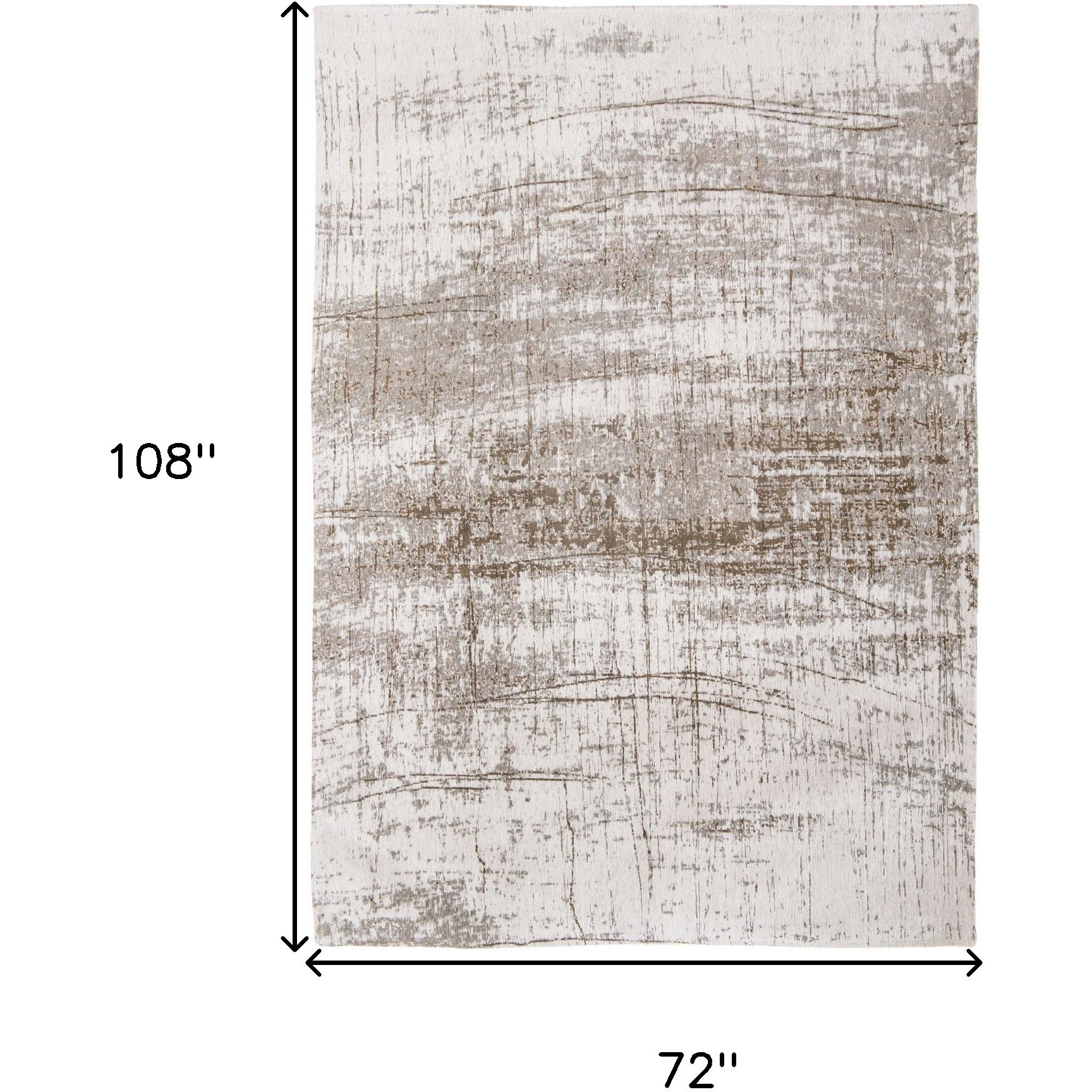 7' X 9' Gray and Beige Abstract Non Skid Area Rug