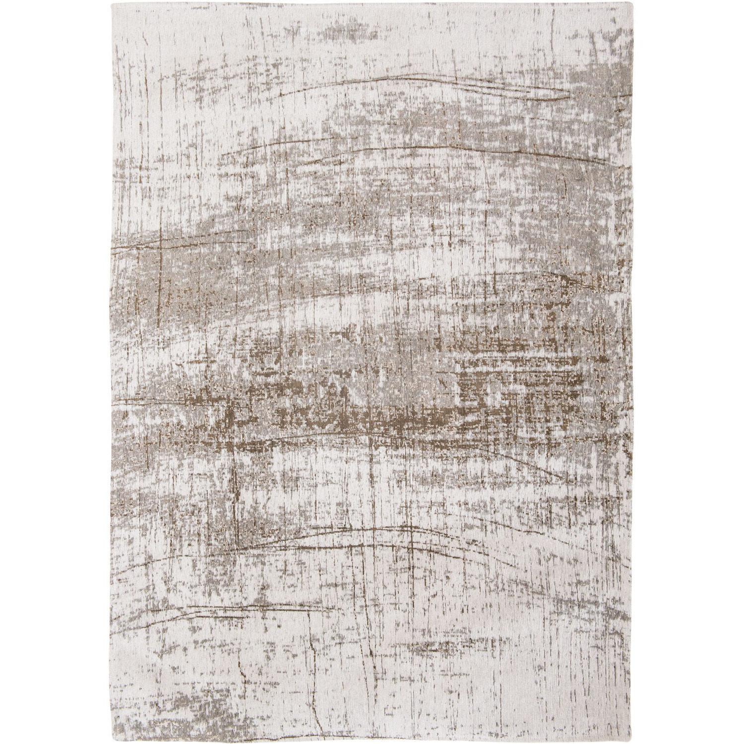7' X 9' Gray and Beige Abstract Non Skid Area Rug