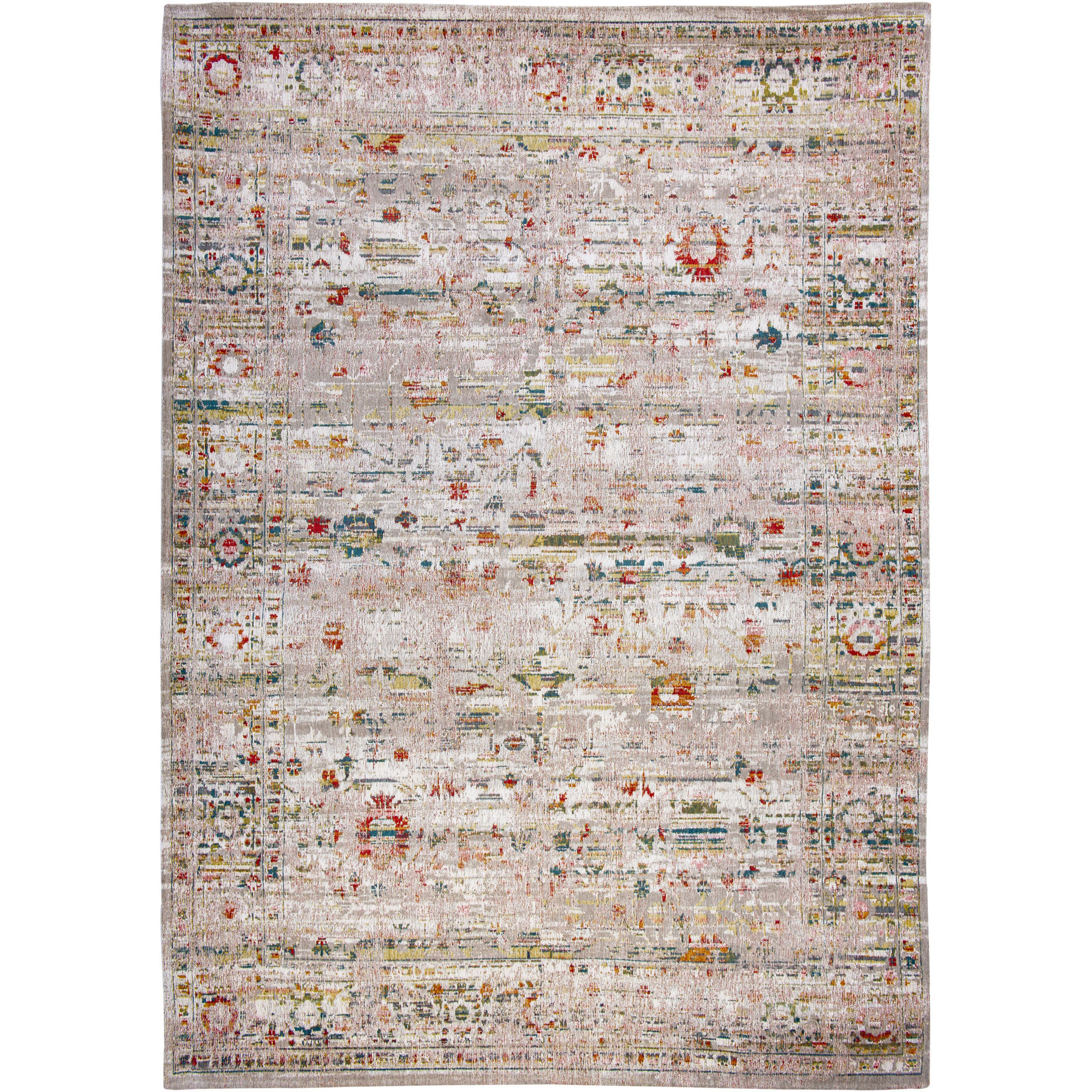 6' X 8' White Oriental Non Skid Area Rug