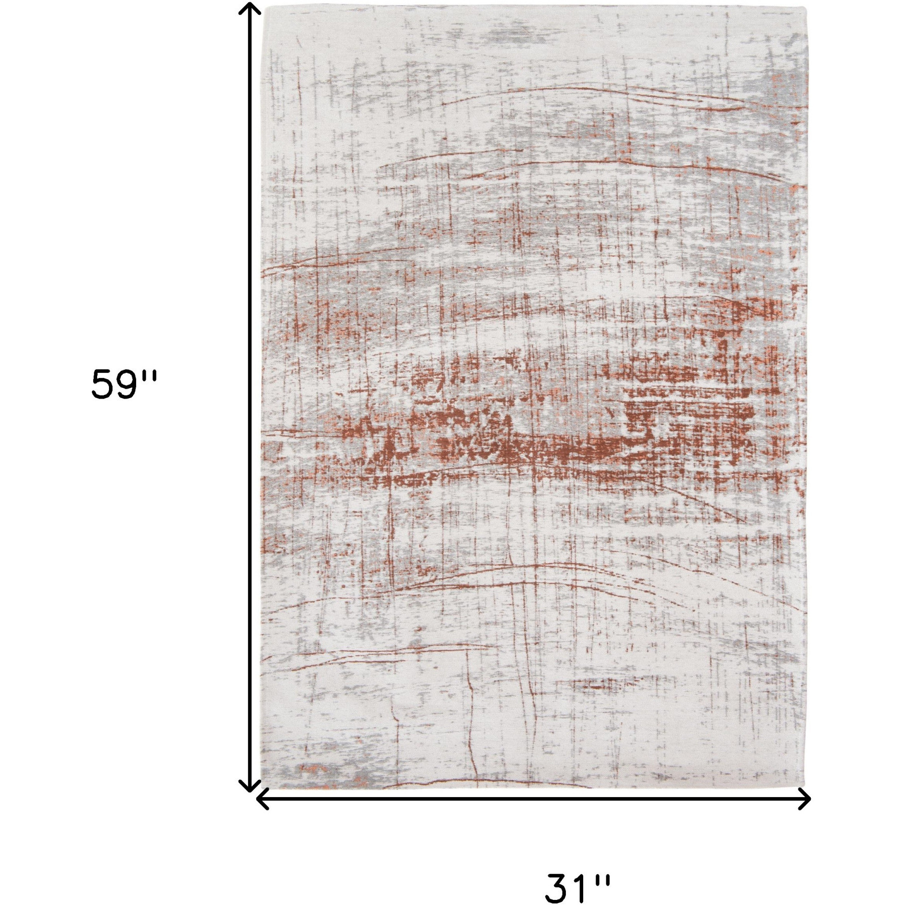 3' X 5' Gray and Yellow Abstract Non Skid Area Rug