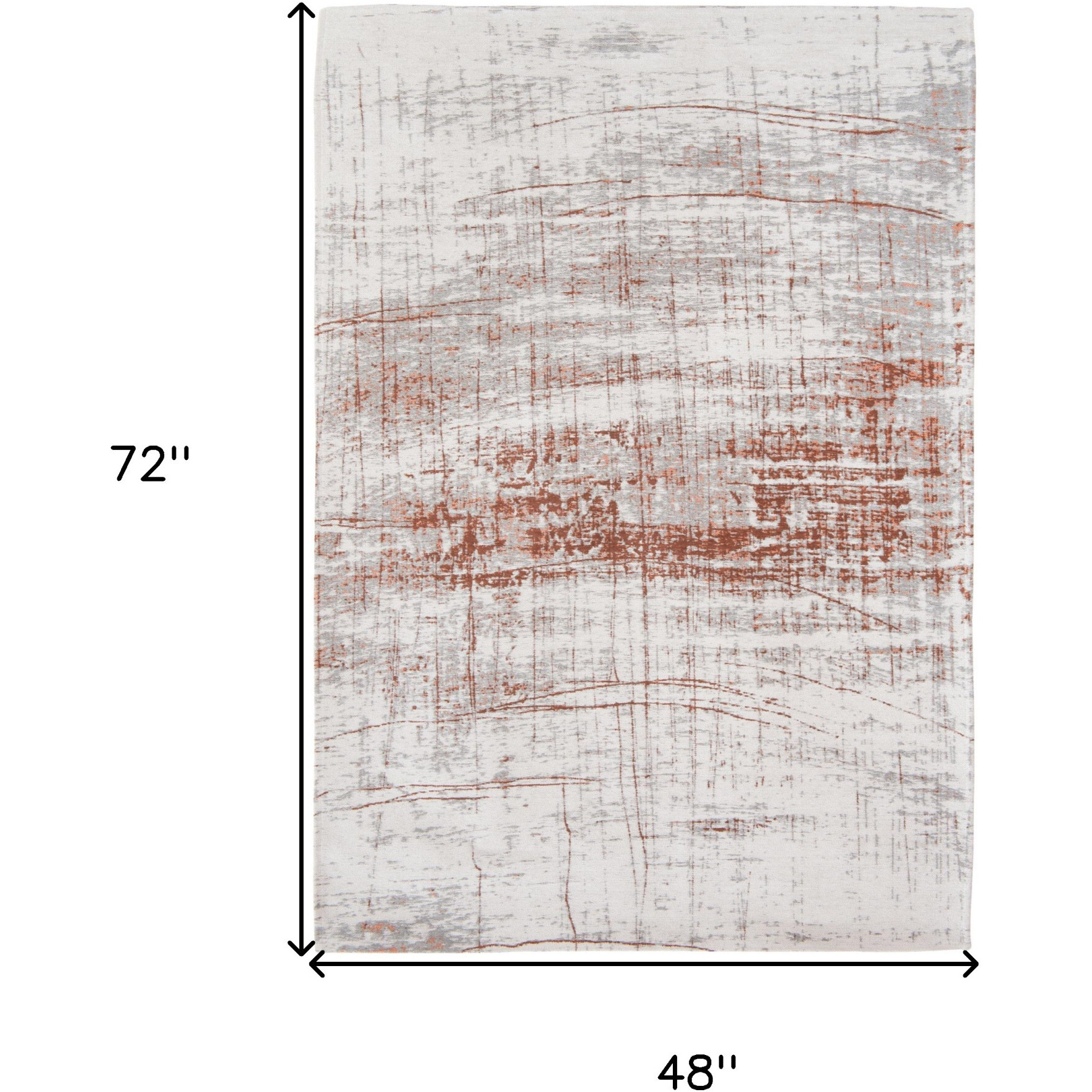 5' X 7' Gray and Yellow Abstract Non Skid Area Rug