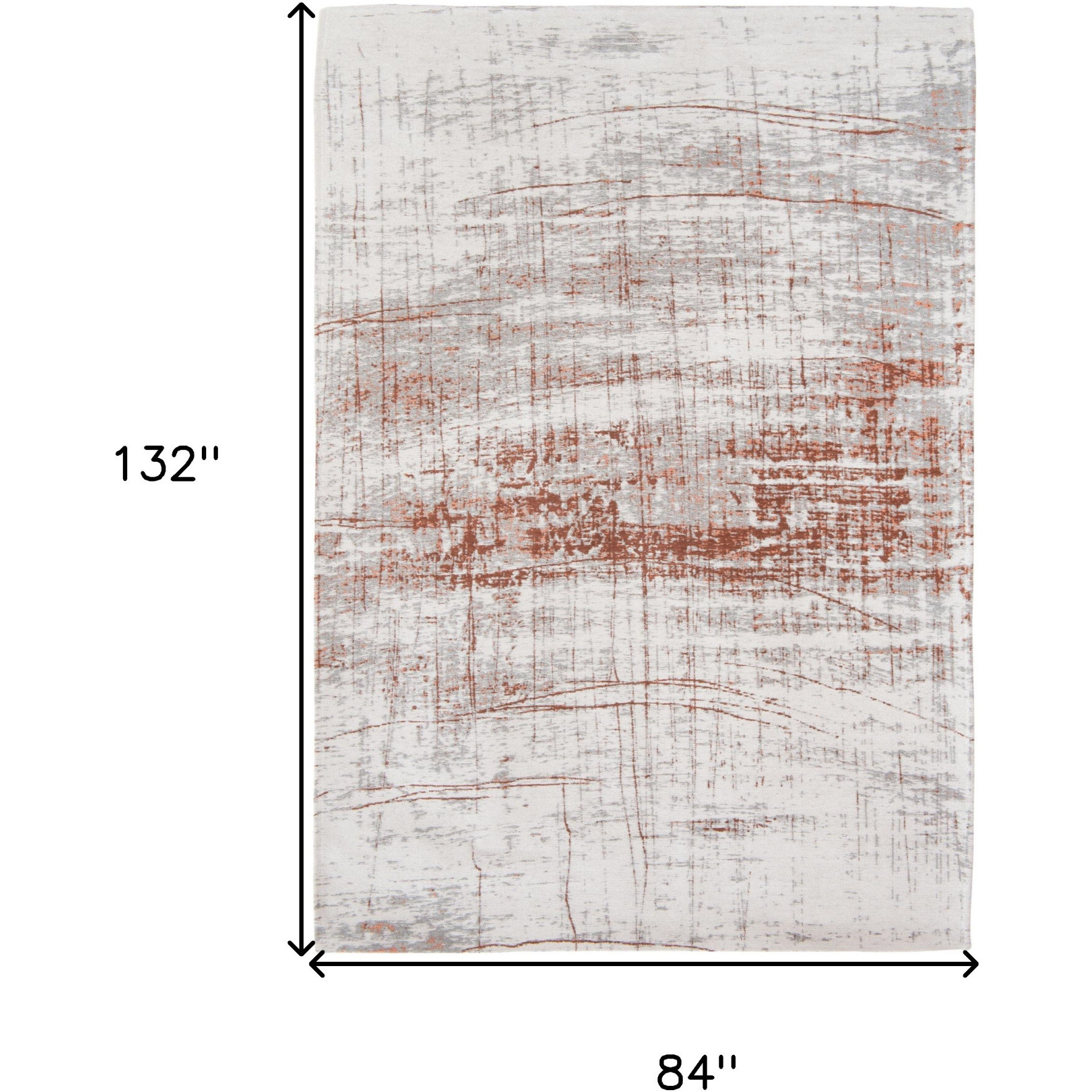 8' X 11' Gray and Yellow Abstract Non Skid Area Rug