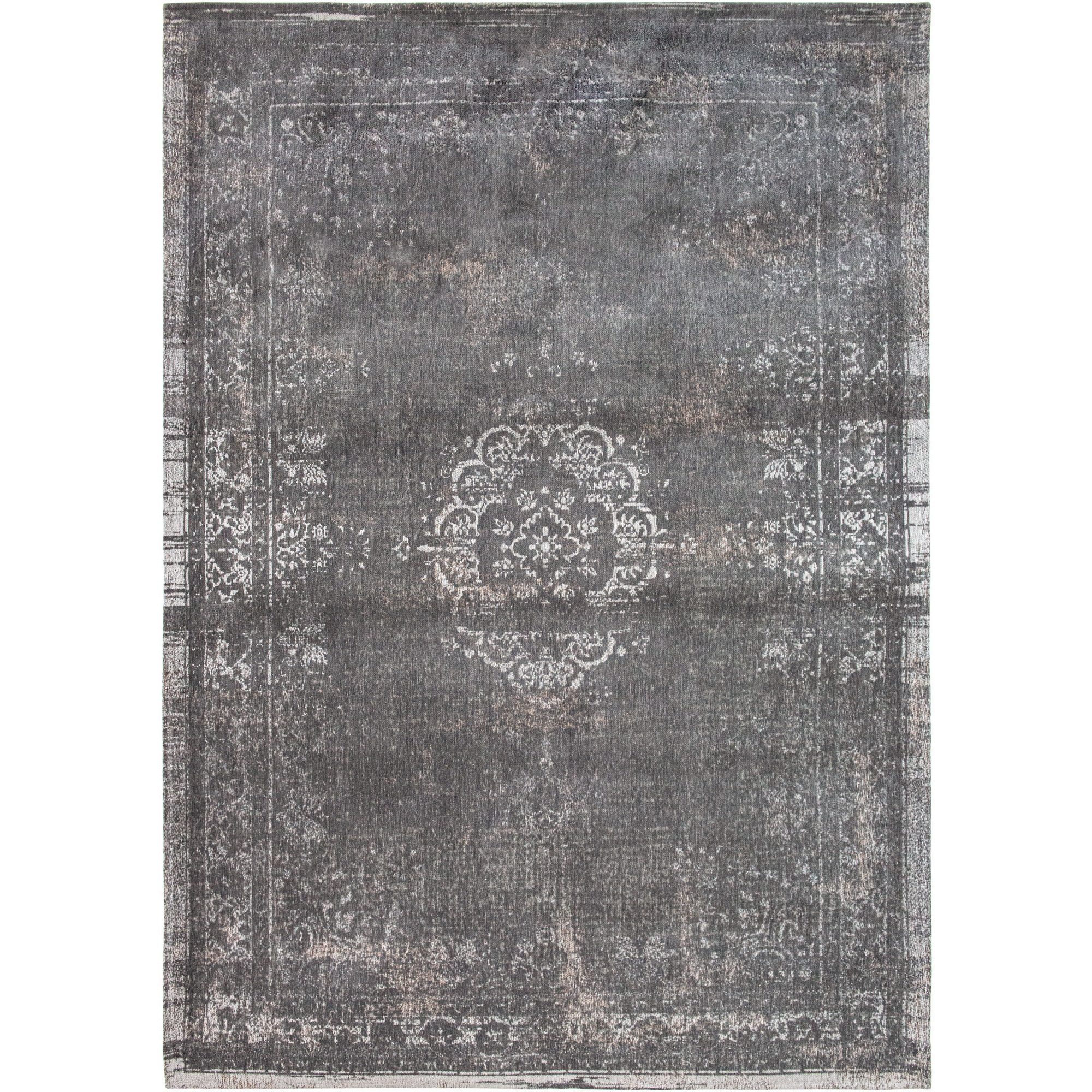 8' X 11' Gray Medallion Non Skid Area Rug