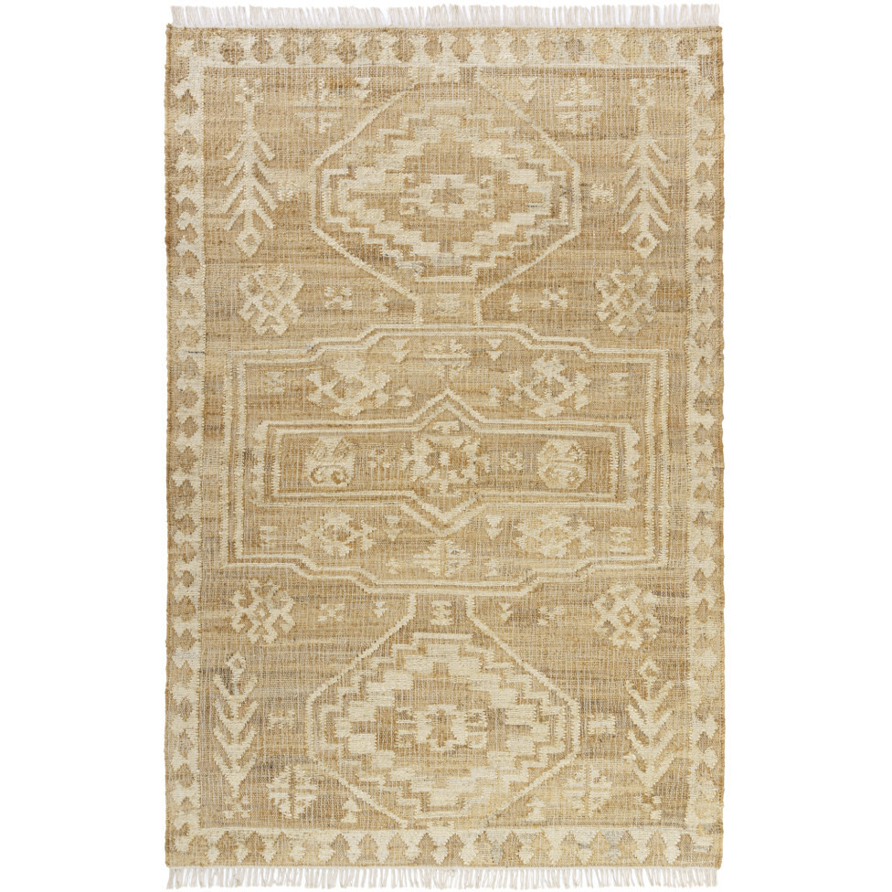 2' X 3' Brown Medallion Hand Woven Area Rug
