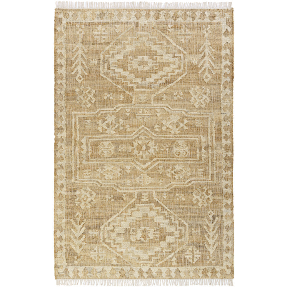 2' X 3' Brown Medallion Hand Woven Area Rug