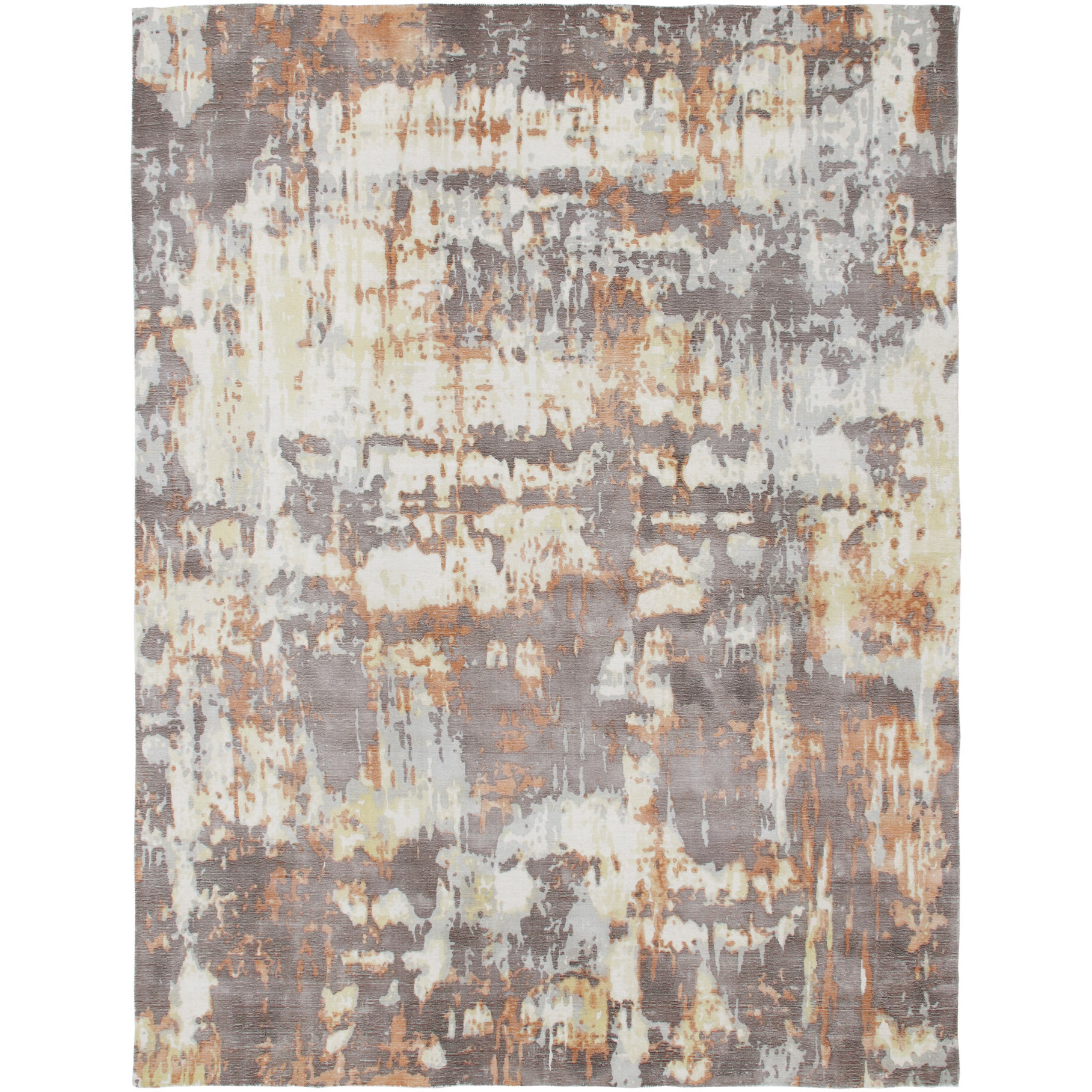 2' X 3' Brown Abstract Hand Loomed Area Rug