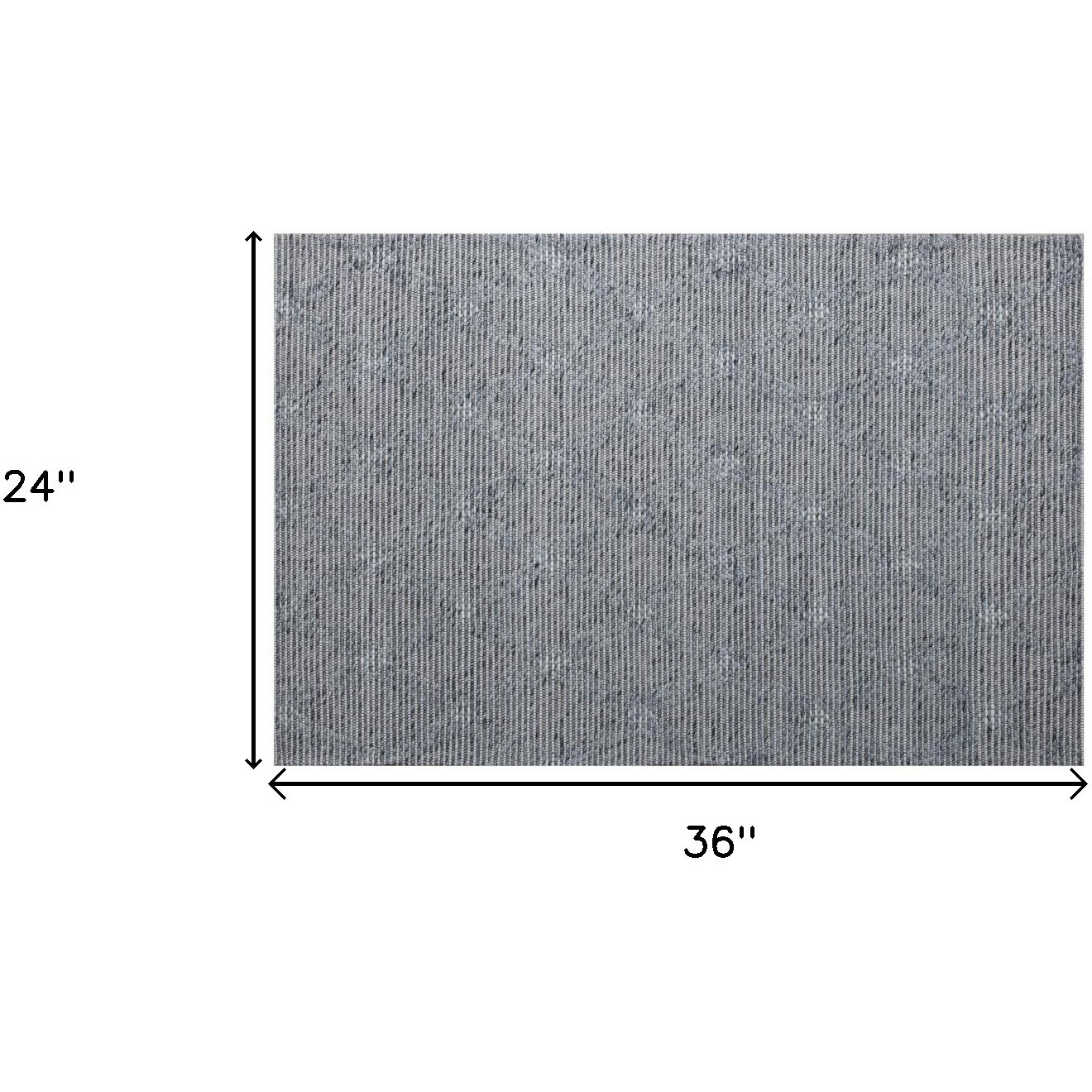 2' X 3' Blue Wool Geometric Hand Woven Area Rug