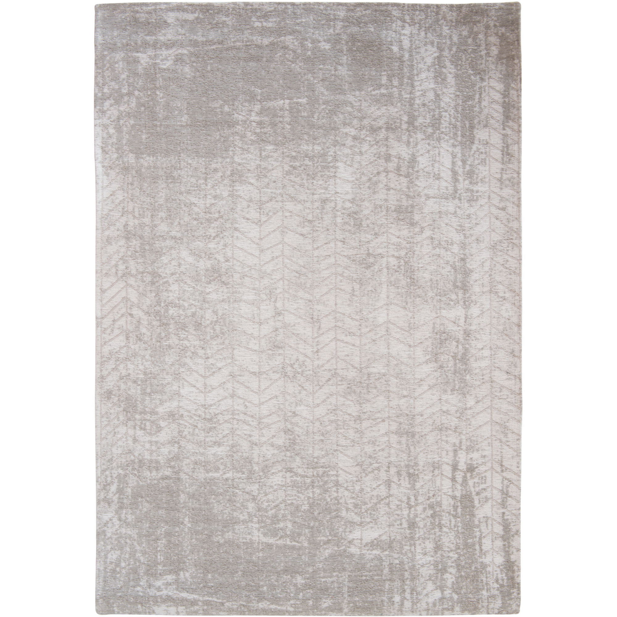 10' Gray and White Chevron Non Skid Area Rug