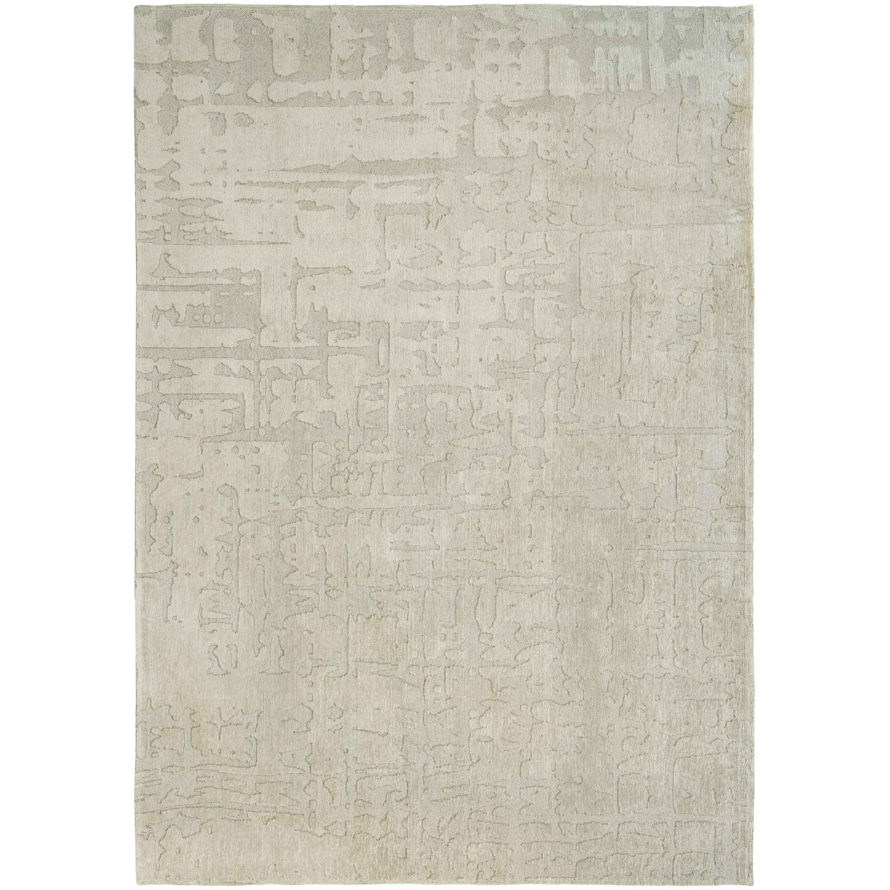 10' Gray and Beige Abstract Non Skid Area Rug