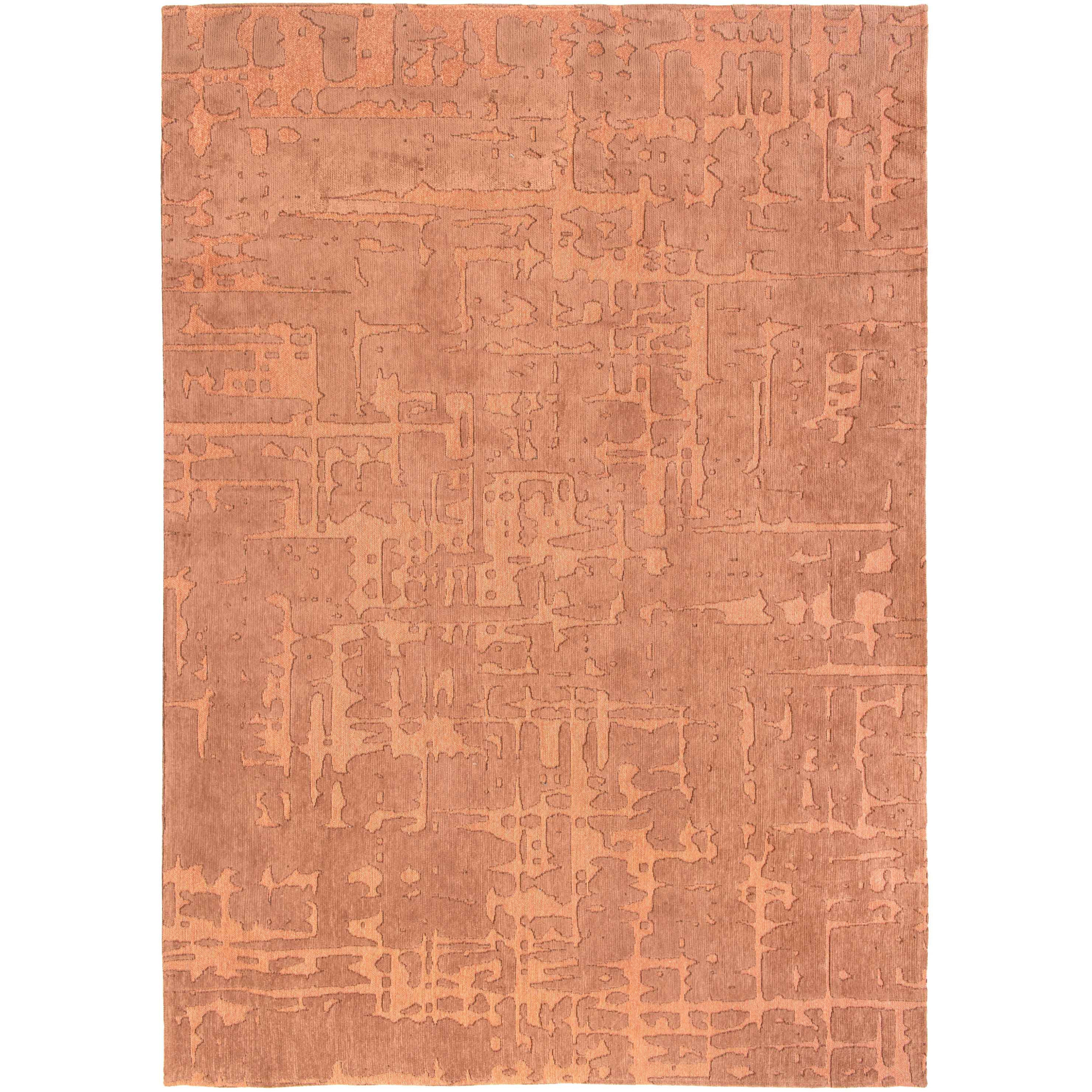 10' Orange Abstract Non Skid Area Rug
