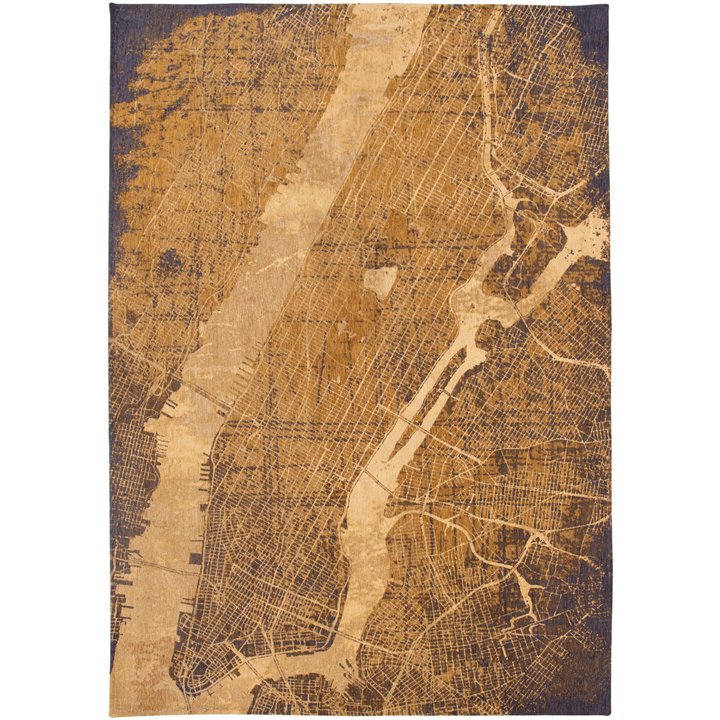6' X 8' Yellow Abstract Non Skid Area Rug