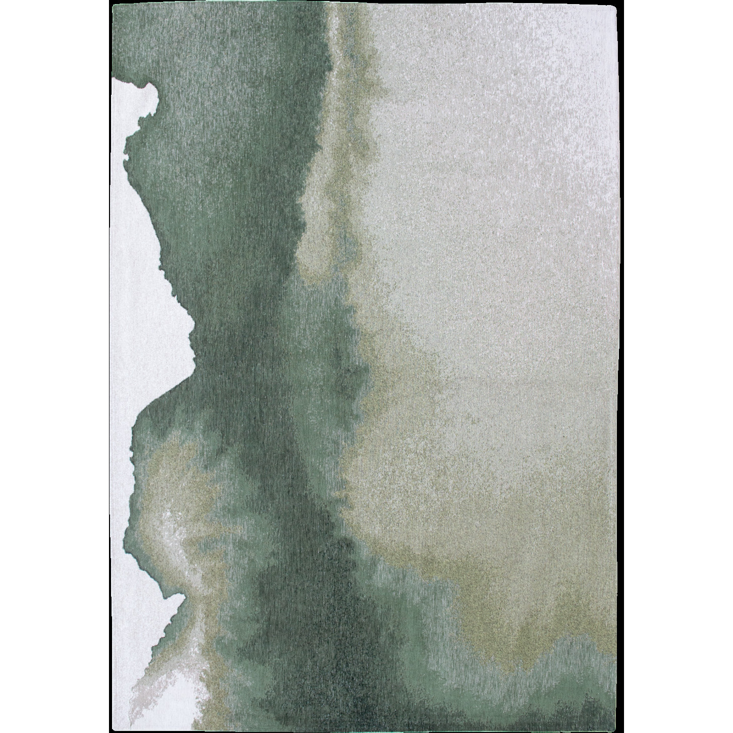 6' X 8' Gray and Green Abstract Non Skid Area Rug