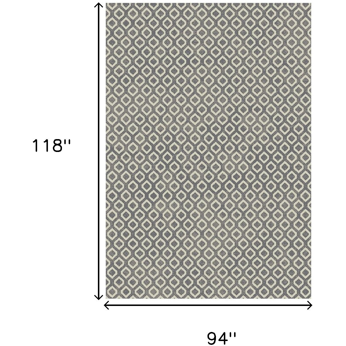 8' X 10' Beige and Gray Geometric Area Rug