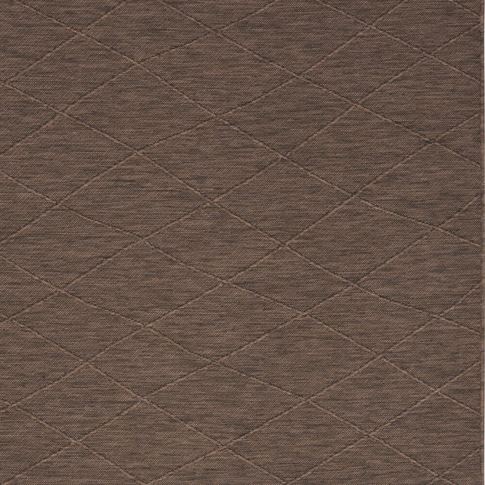 4' X 6' Brown Geometric Power Loom Non Skid Area Rug