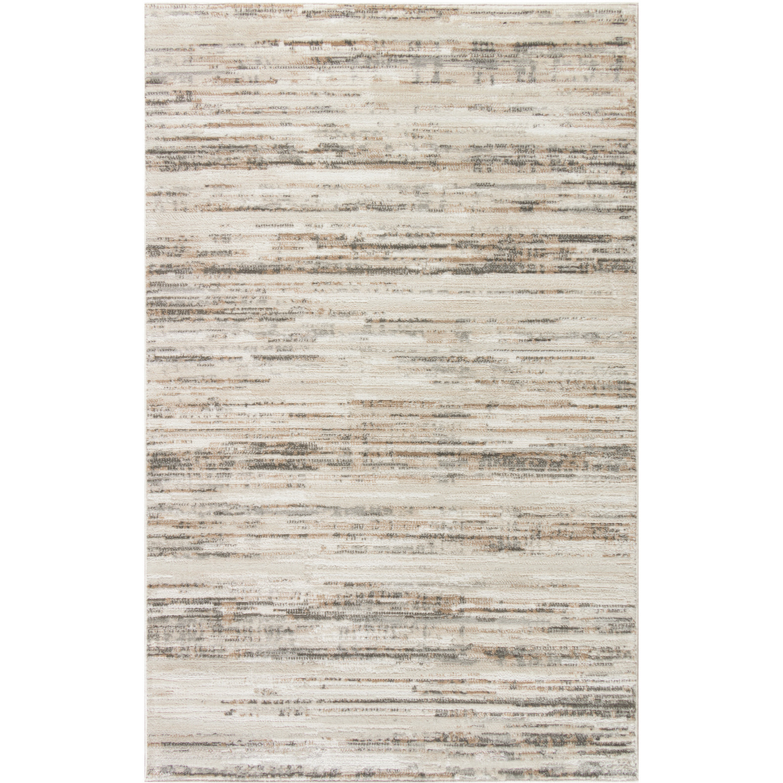 4' X 6' Cream Abstract Distressed Area Rug