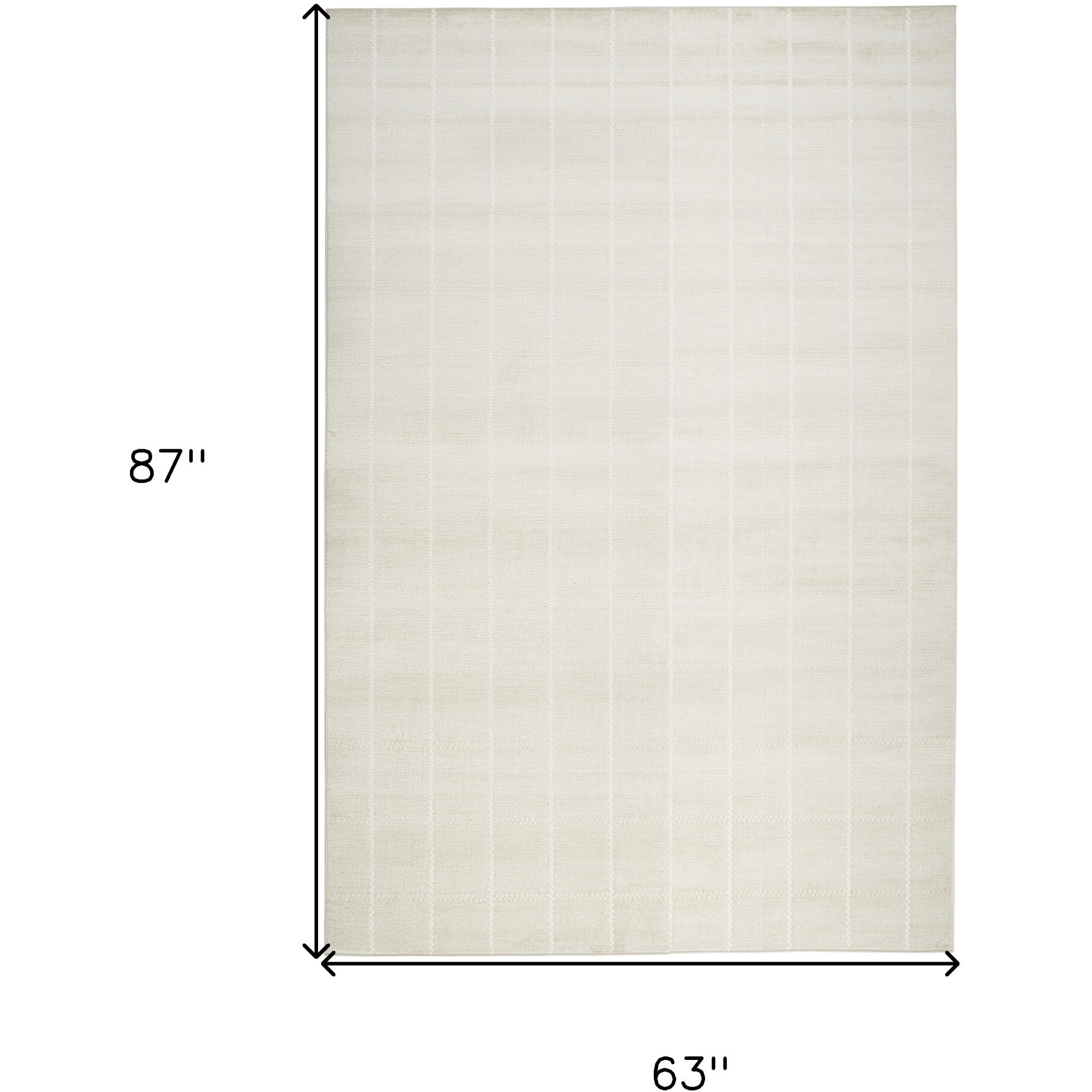 5' X 7' Cream Geometric Area Rug
