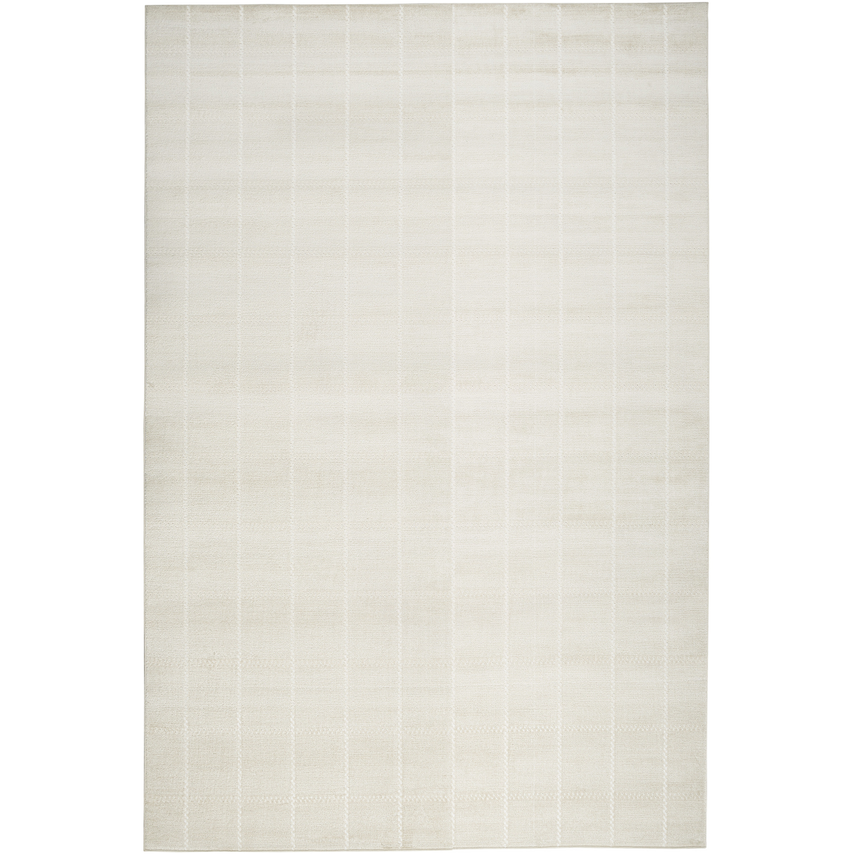 5' X 7' Cream Geometric Area Rug