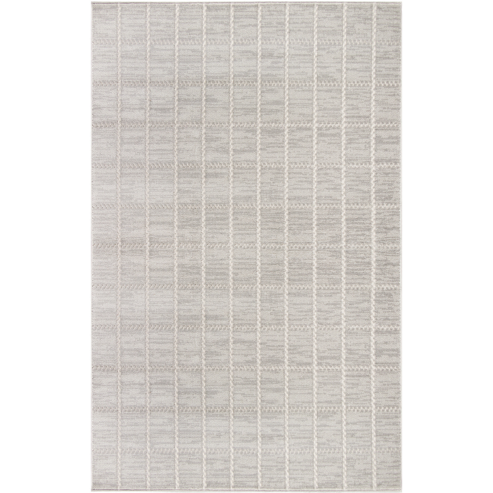 4' X 6' Gray Geometric Area Rug