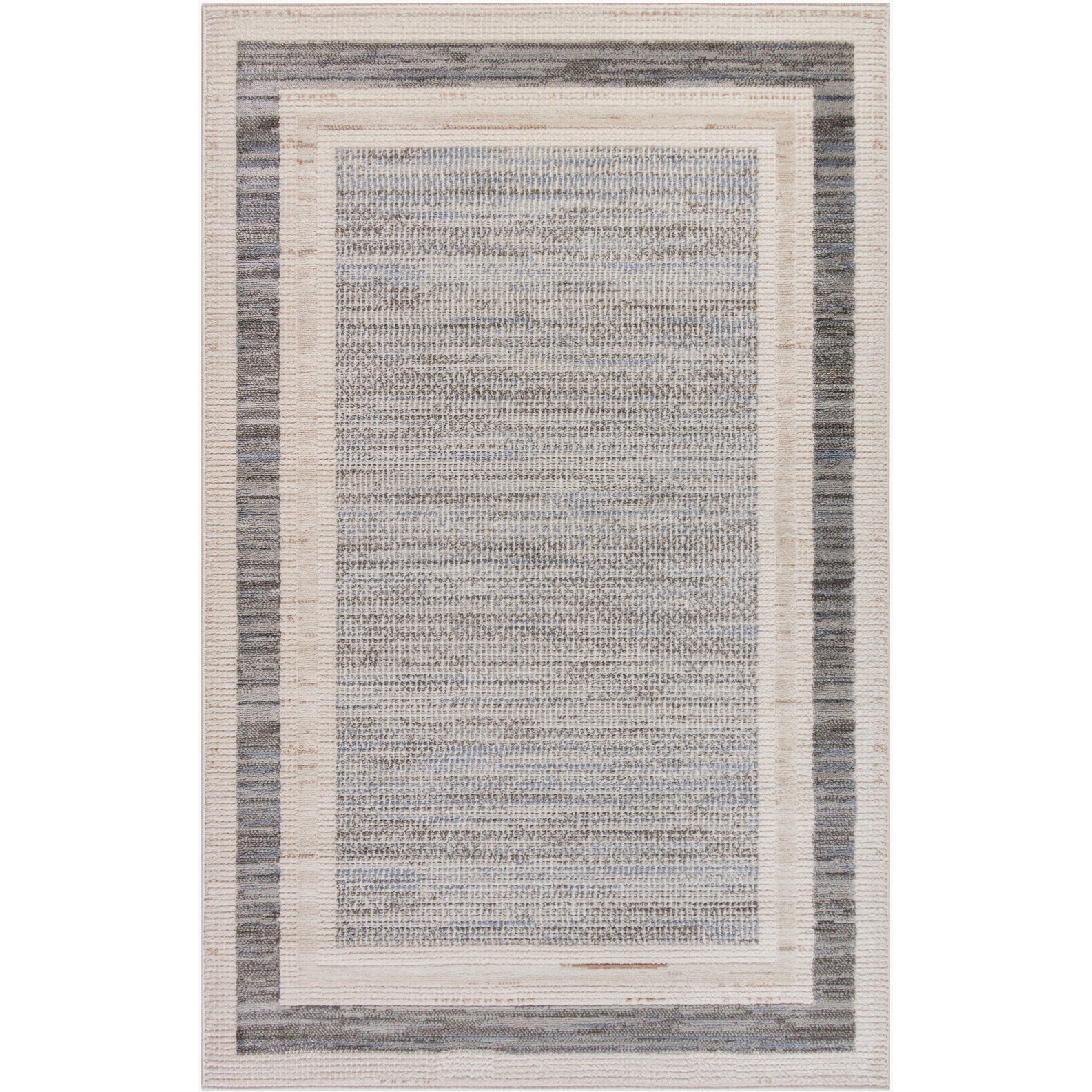 4' X 6' Gray Geometric Area Rug