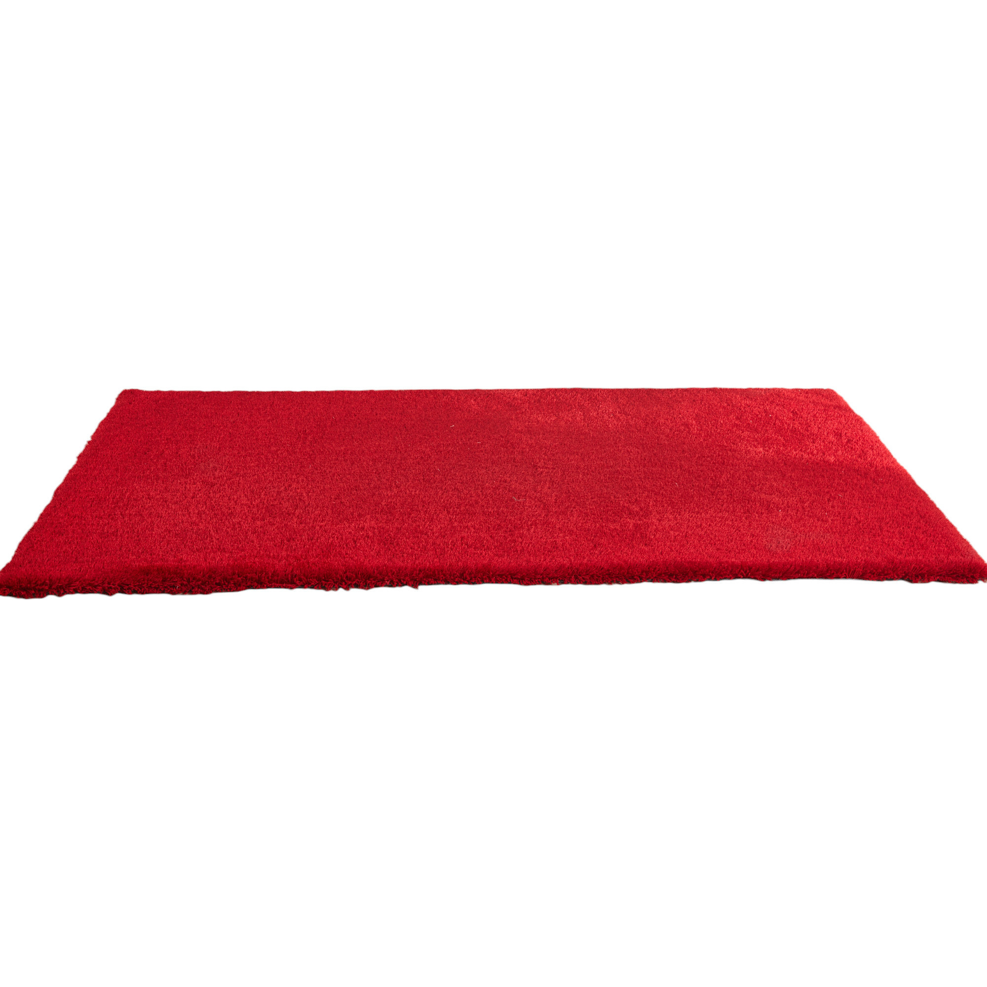 8' X 11' Red Shag Hand Tufted Area Rug