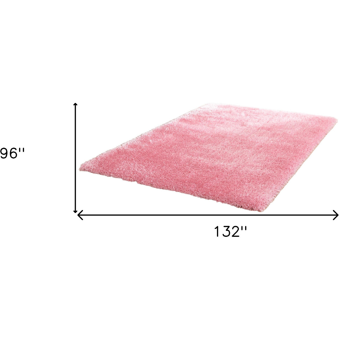 8' X 11' Pink Shag Hand Tufted Area Rug