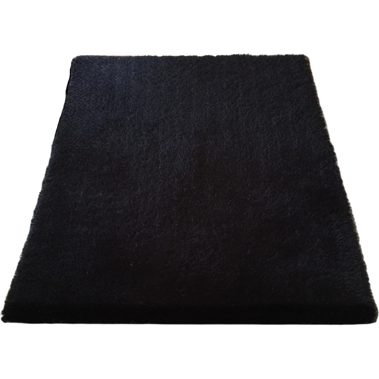 5' X 7' Black Shag Hand Tufted Area Rug