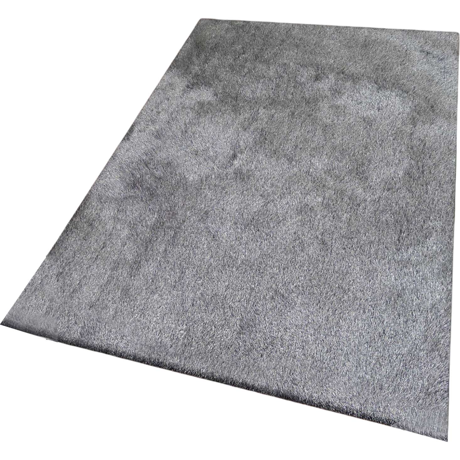 5' X 7' Gray Shag Hand Tufted Area Rug
