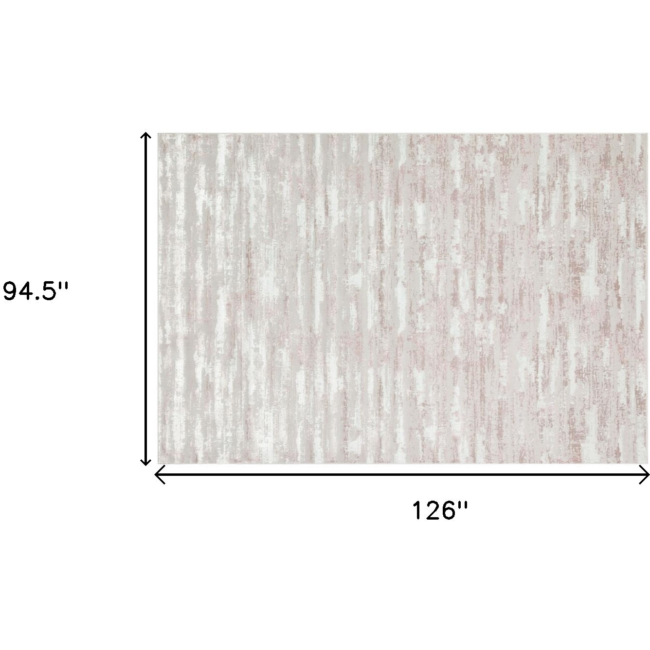 8' X 11' Beige and Ivory Abstract Washable Non Skid Area Rug