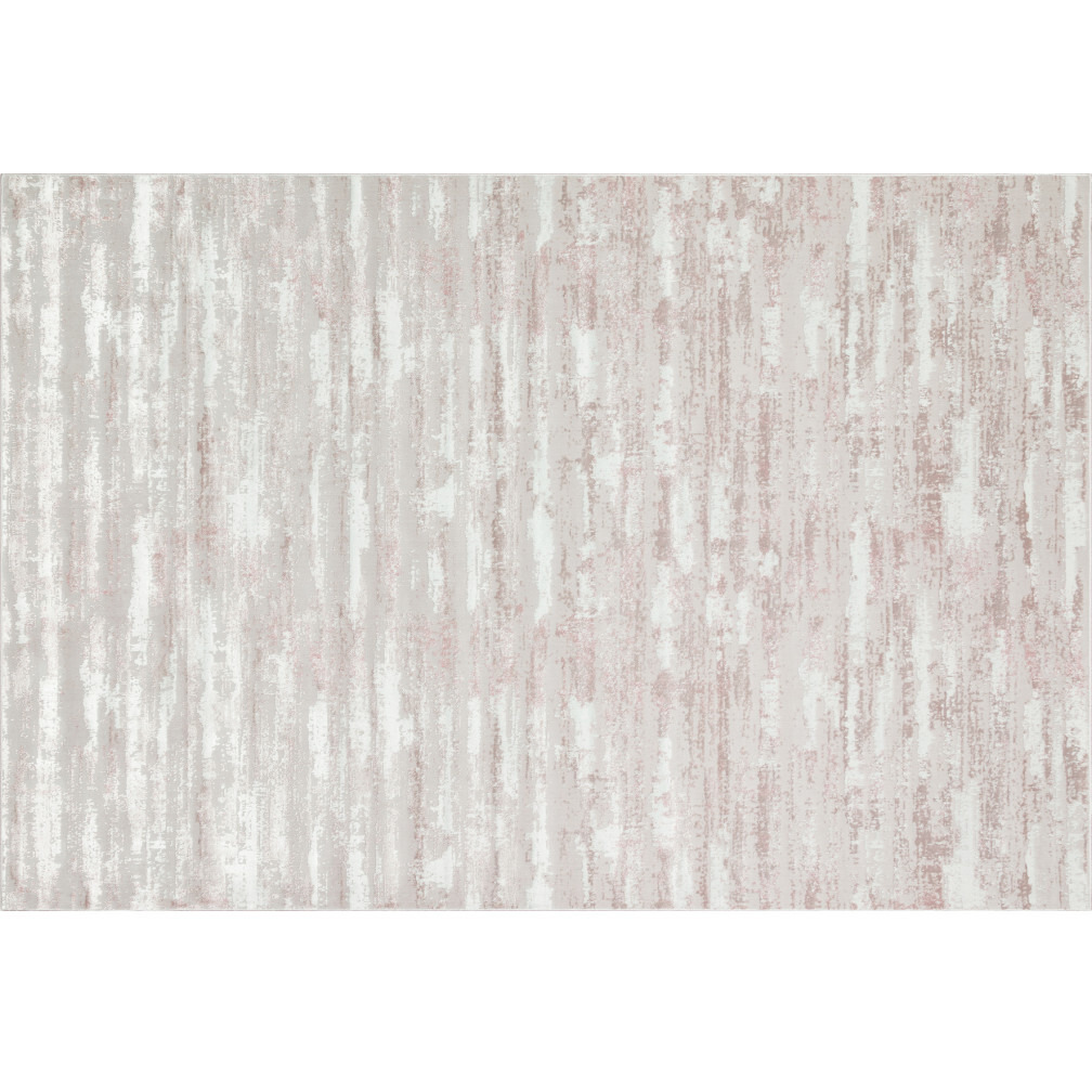 8' X 11' Beige and Ivory Abstract Washable Non Skid Area Rug