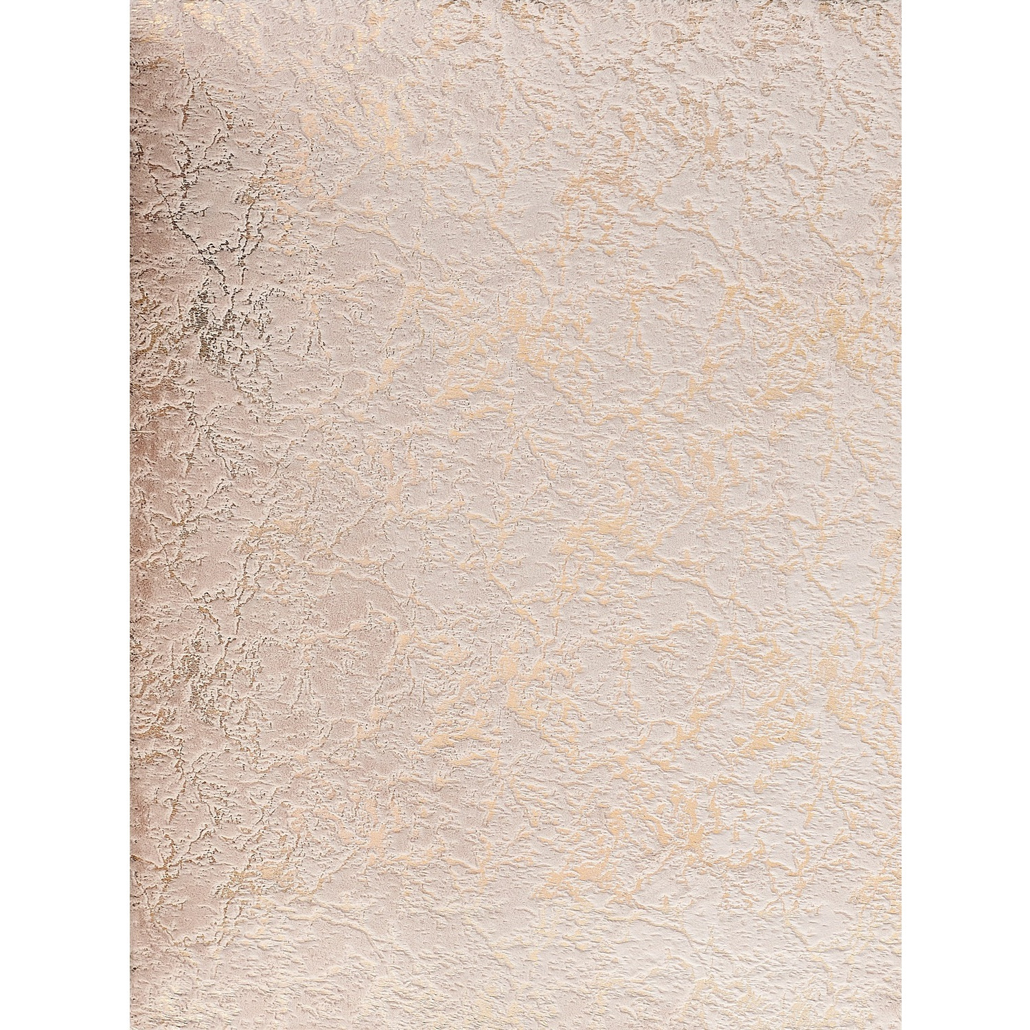 3' X 5' Beige and Gold Faux Fur Abstract Shag Non Skid Area Rug