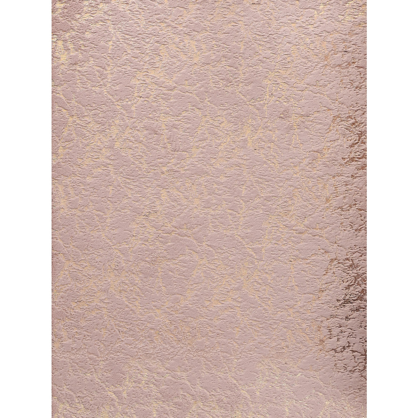 2' X 3' Pink and Gold Faux Fur Abstract Shag Non Skid Area Rug