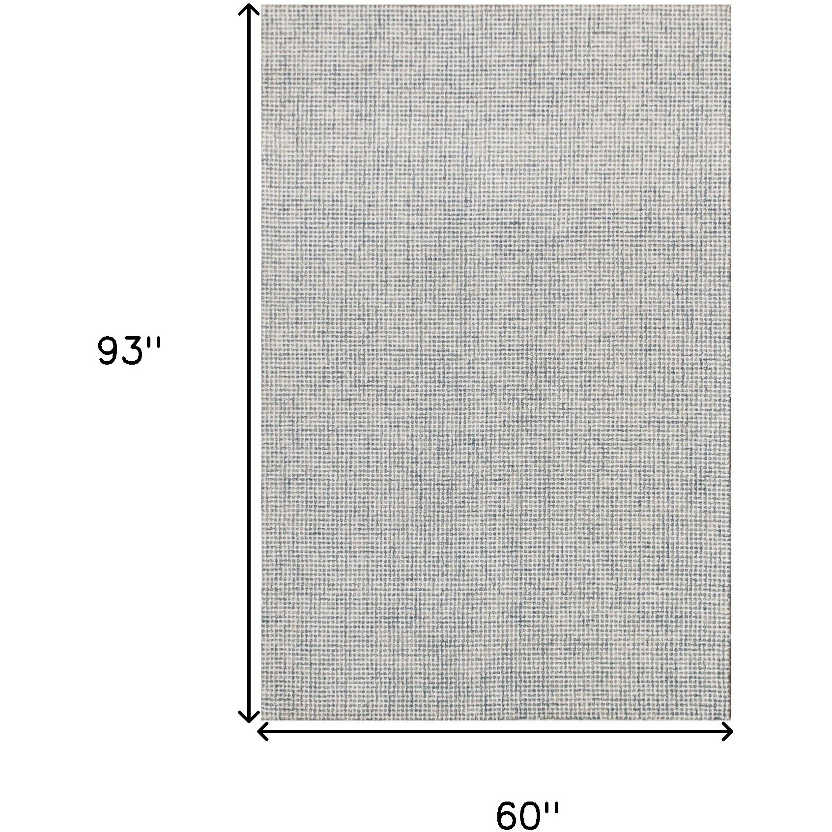 5' X 7' Blue and Ivory Wool Abstract Hand Tufted Area Rug