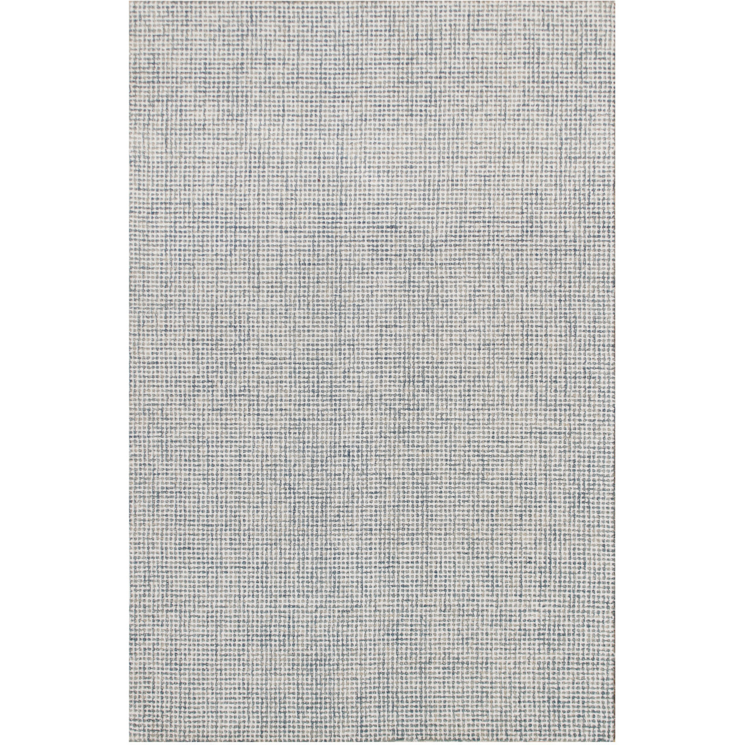 5' X 7' Blue and Ivory Wool Abstract Hand Tufted Area Rug