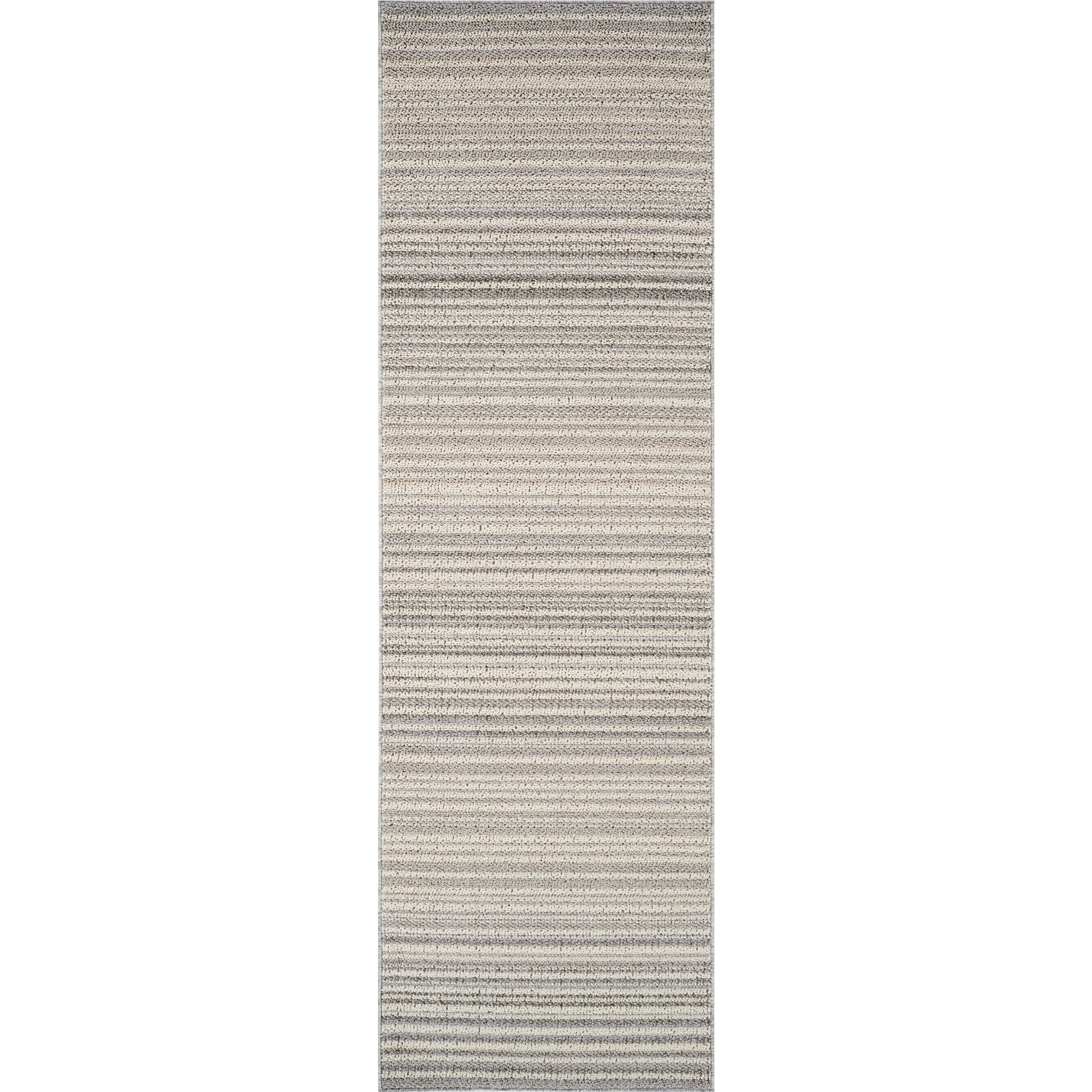 8' Gray and Beige Abstract Distressed Area Rug