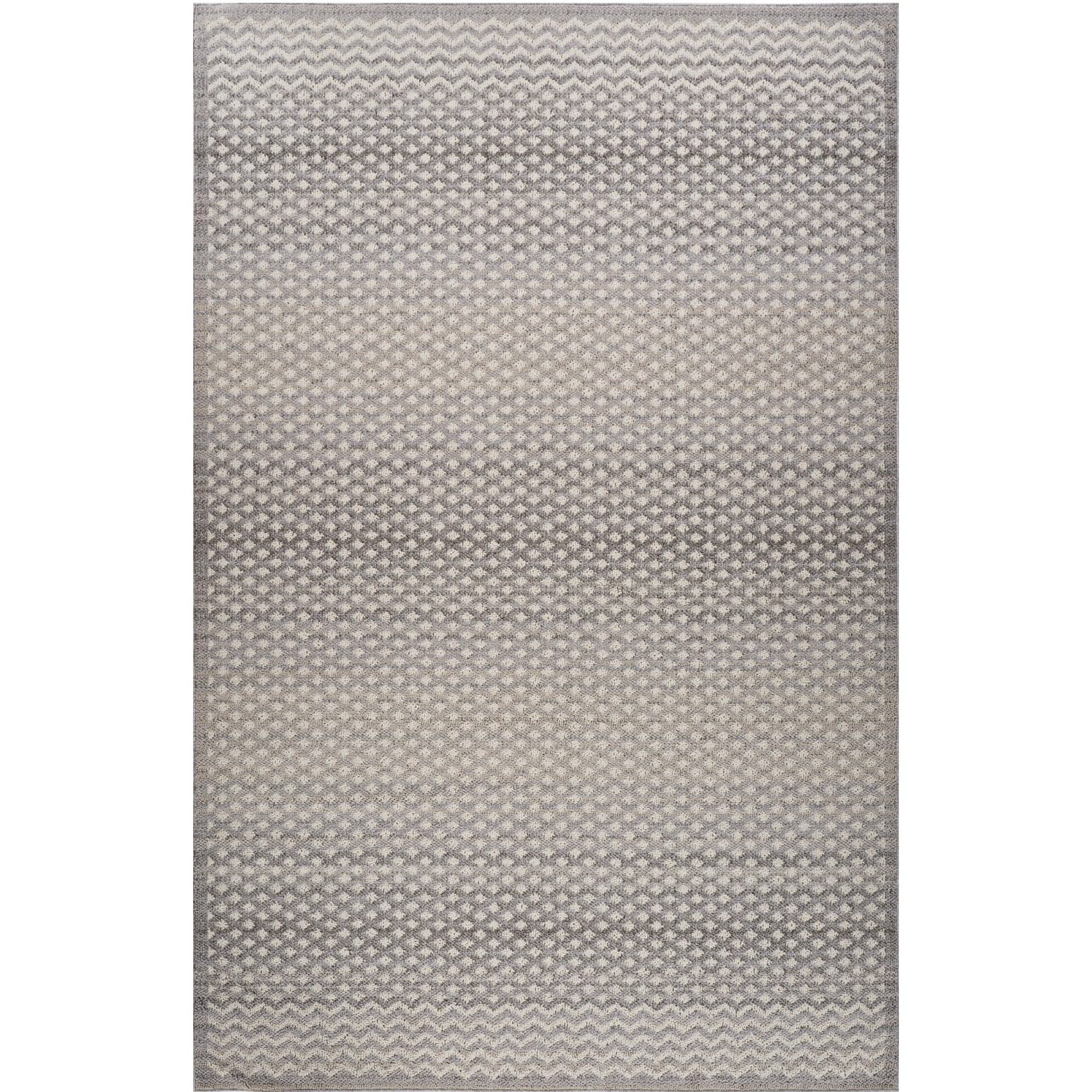4' X 6' Gray and Beige Moroccan Distressed Area Rug