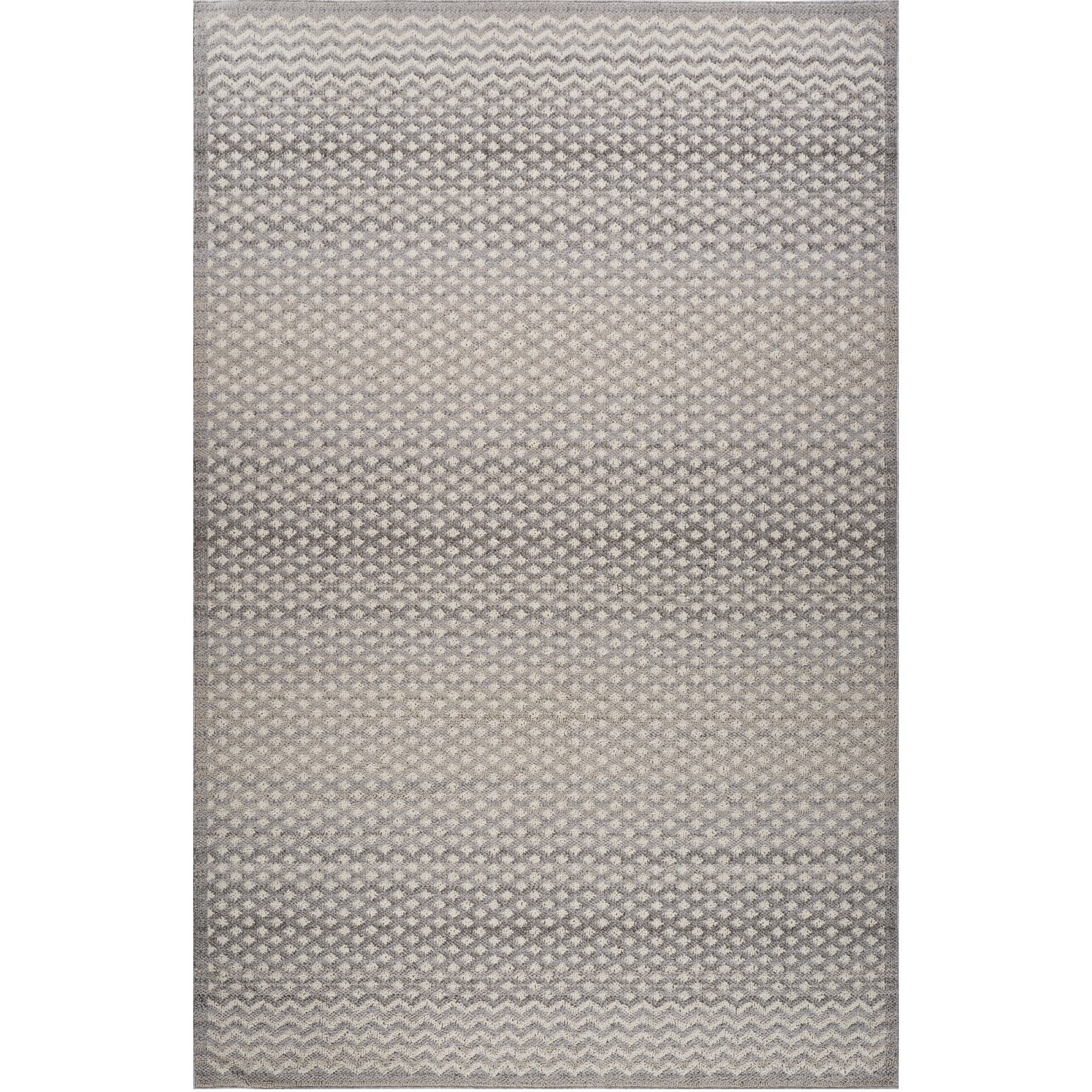 8' X 11' Gray and Beige Moroccan Distressed Area Rug