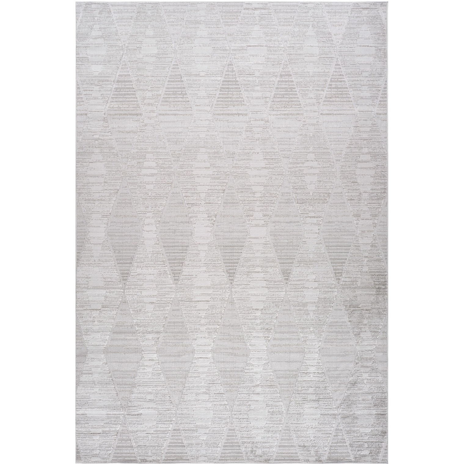 8' X 11' Gray Geometric Distressed Area Rug