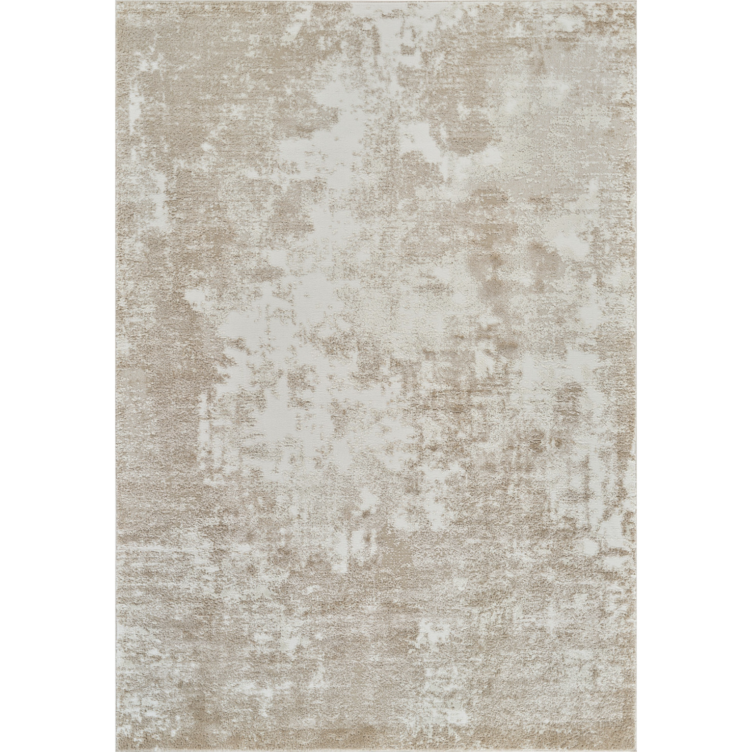 4' X 6' Cream and Beige Abstract Distressed Area Rug