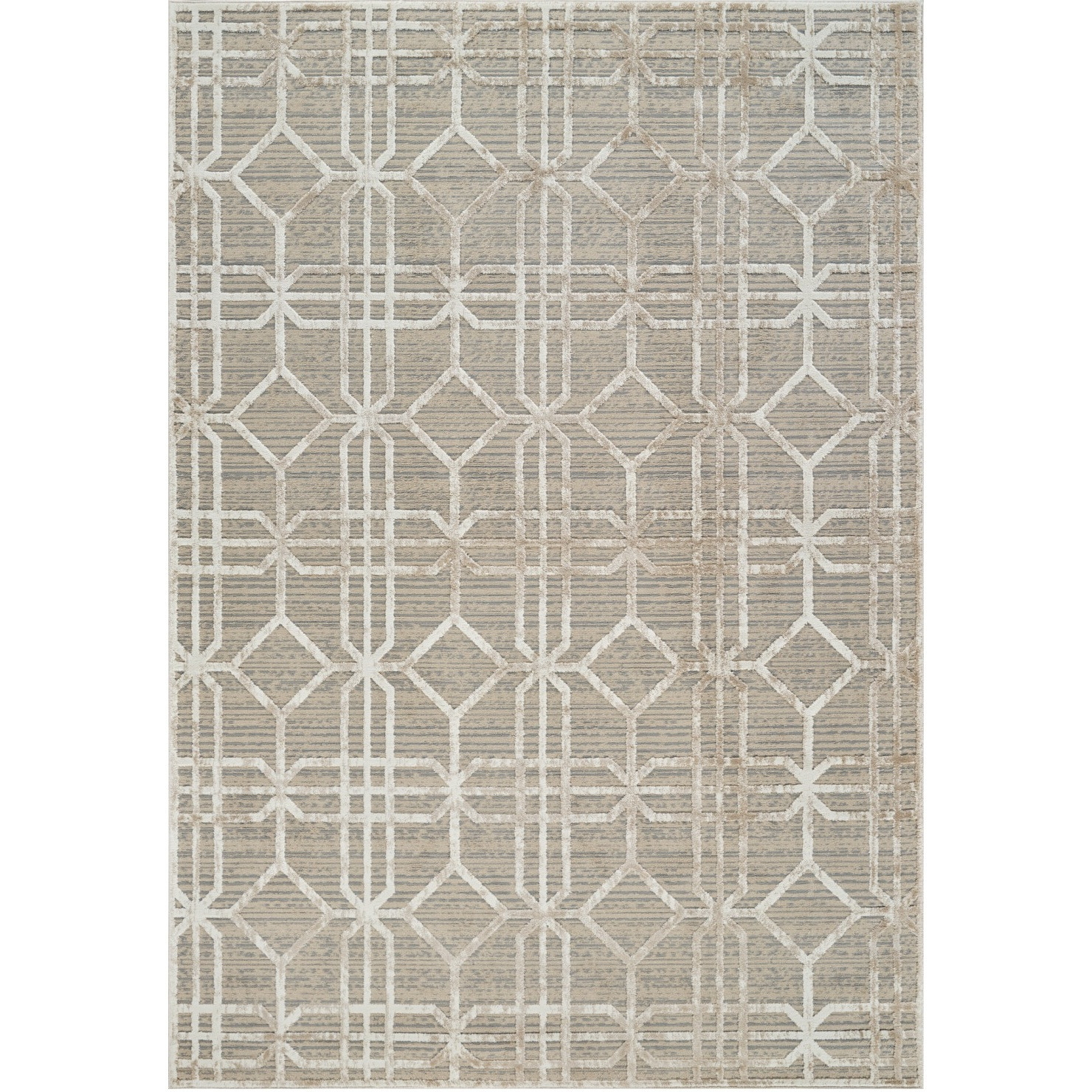 8' X 11' Beige and Brown Abstract Distressed Area Rug