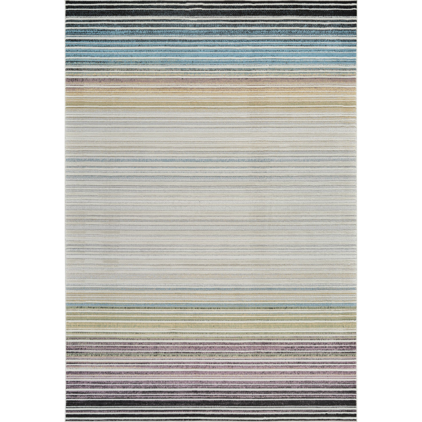 4' X 6' Beige and Blue Abstract Distressed Area Rug
