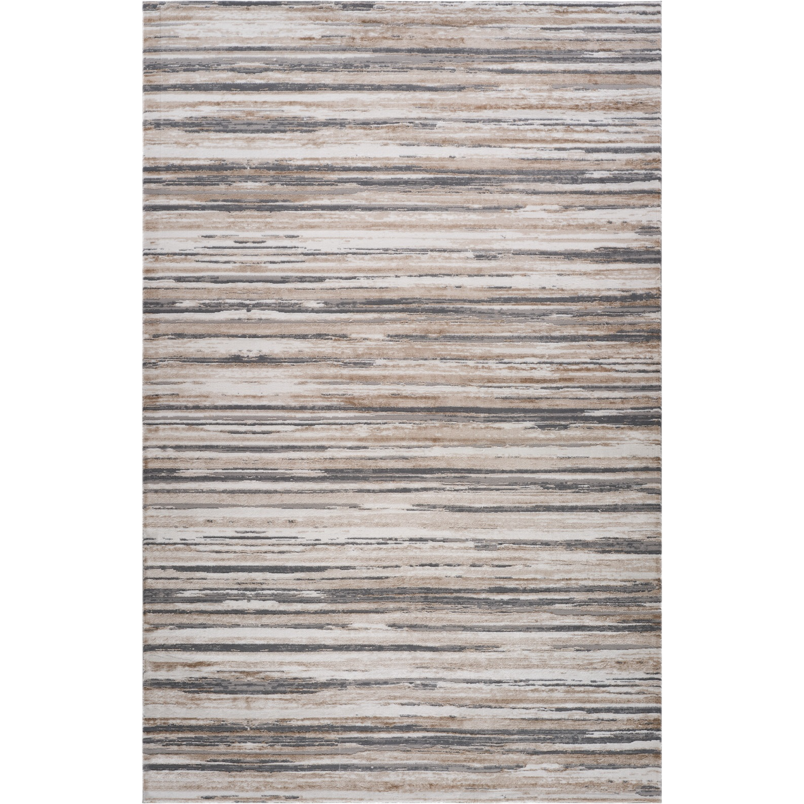 7' X 10' Beige and Gray Abstract Distressed Area Rug