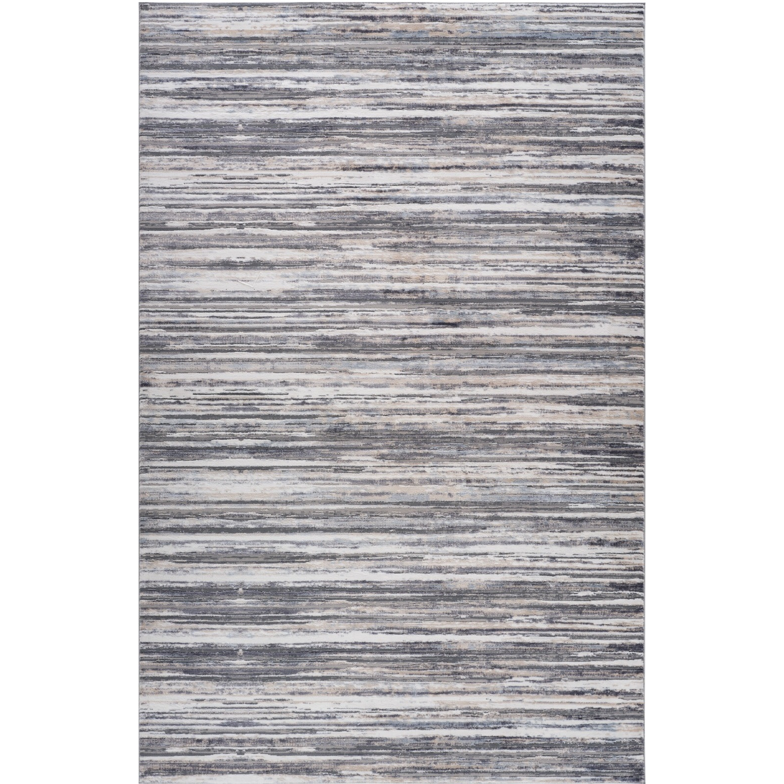 5' X 8' Blue and Gray Abstract Distressed Area Rug