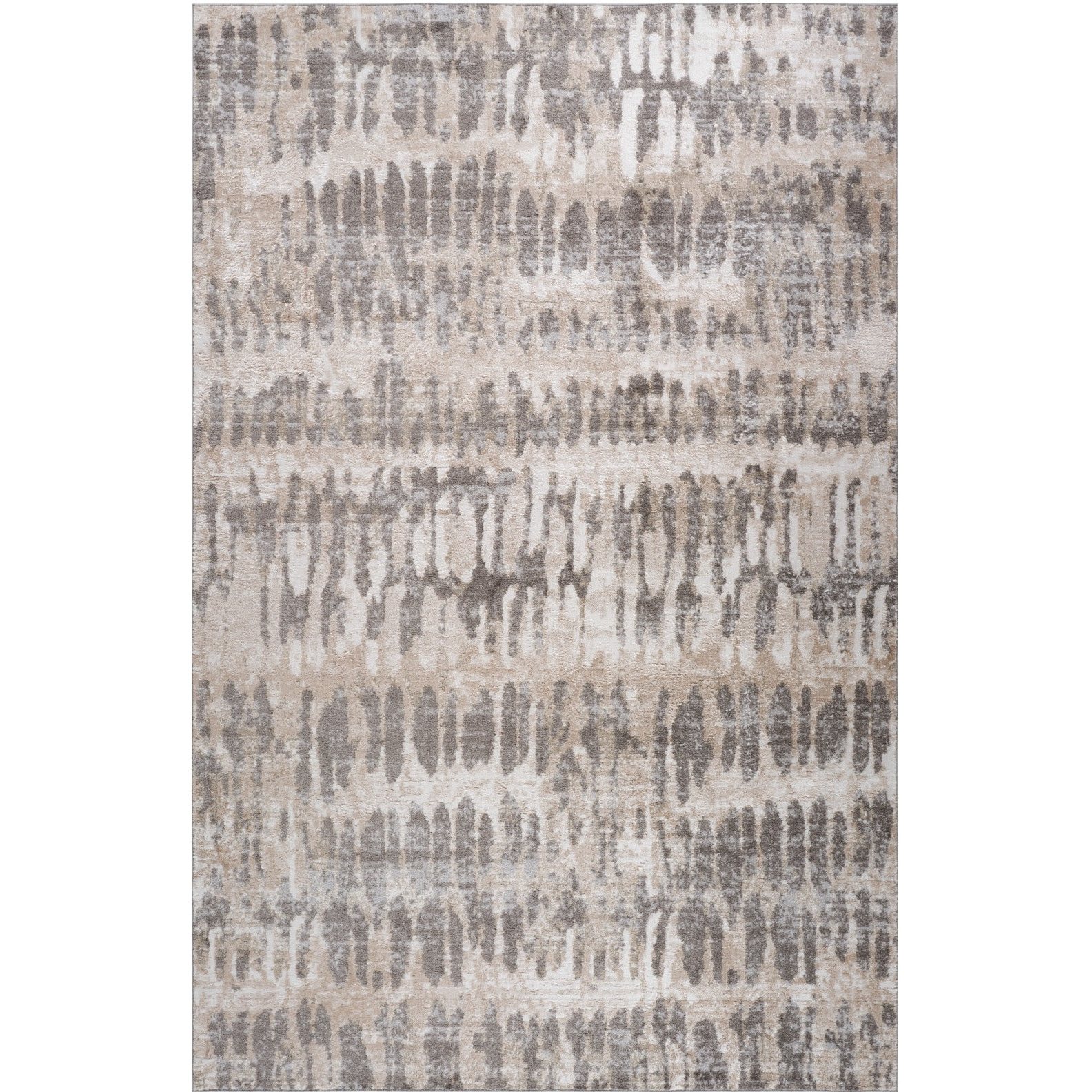 4' X 6' Beige and Brown Abstract Distressed Area Rug
