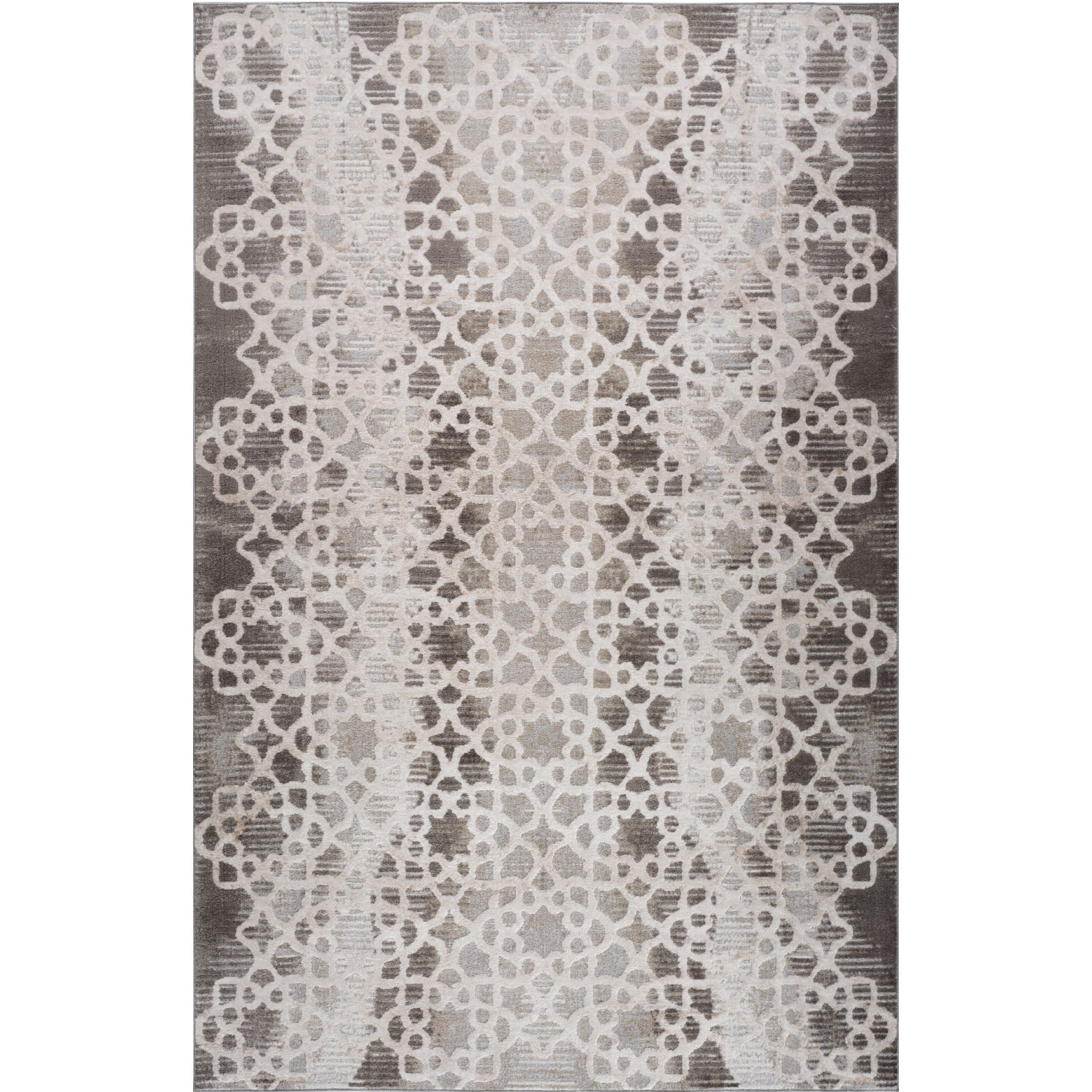 4' X 6' Brown and Beige Abstract Distressed Area Rug