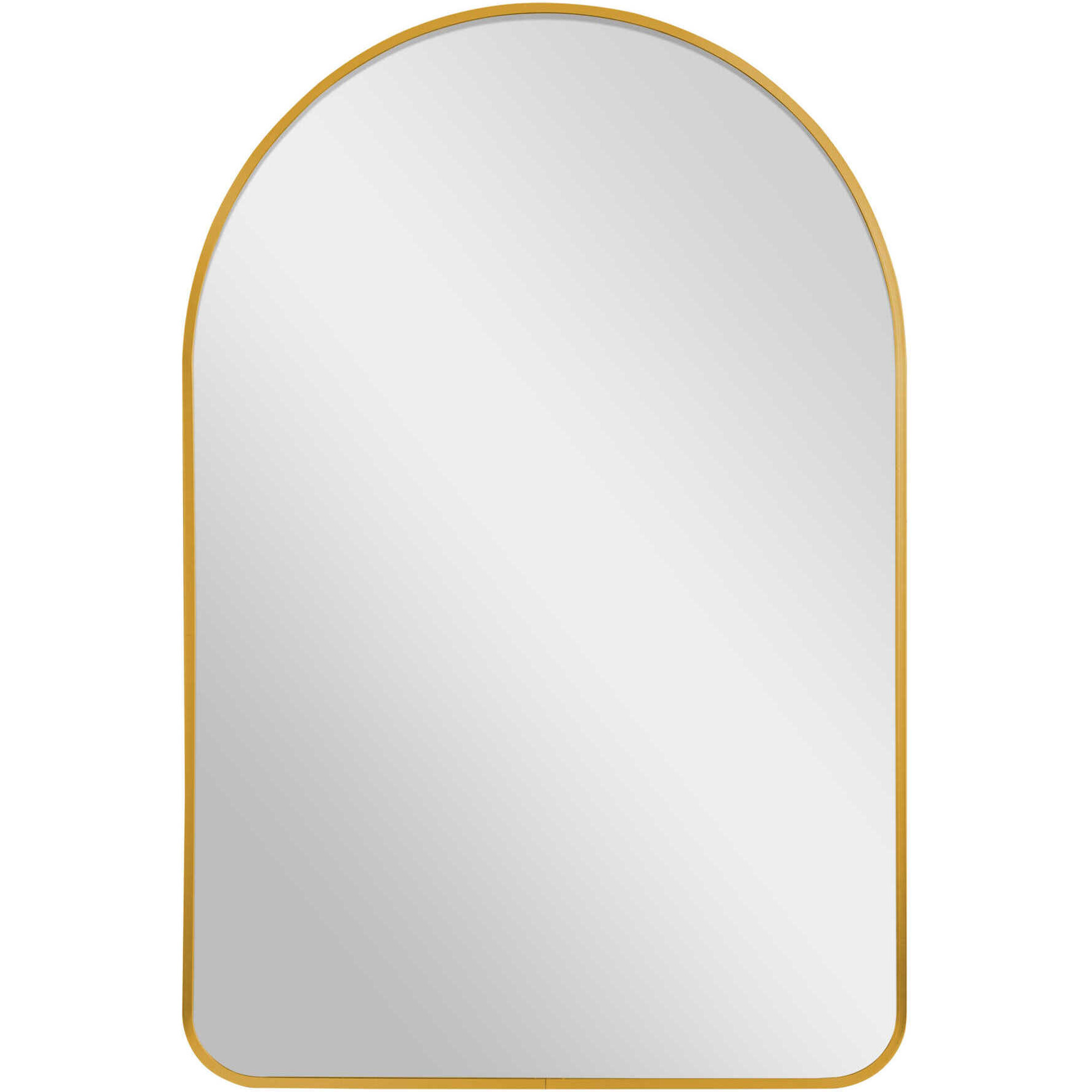 39" Gold Arch Metal Framed Bathroom Vanity Mirror