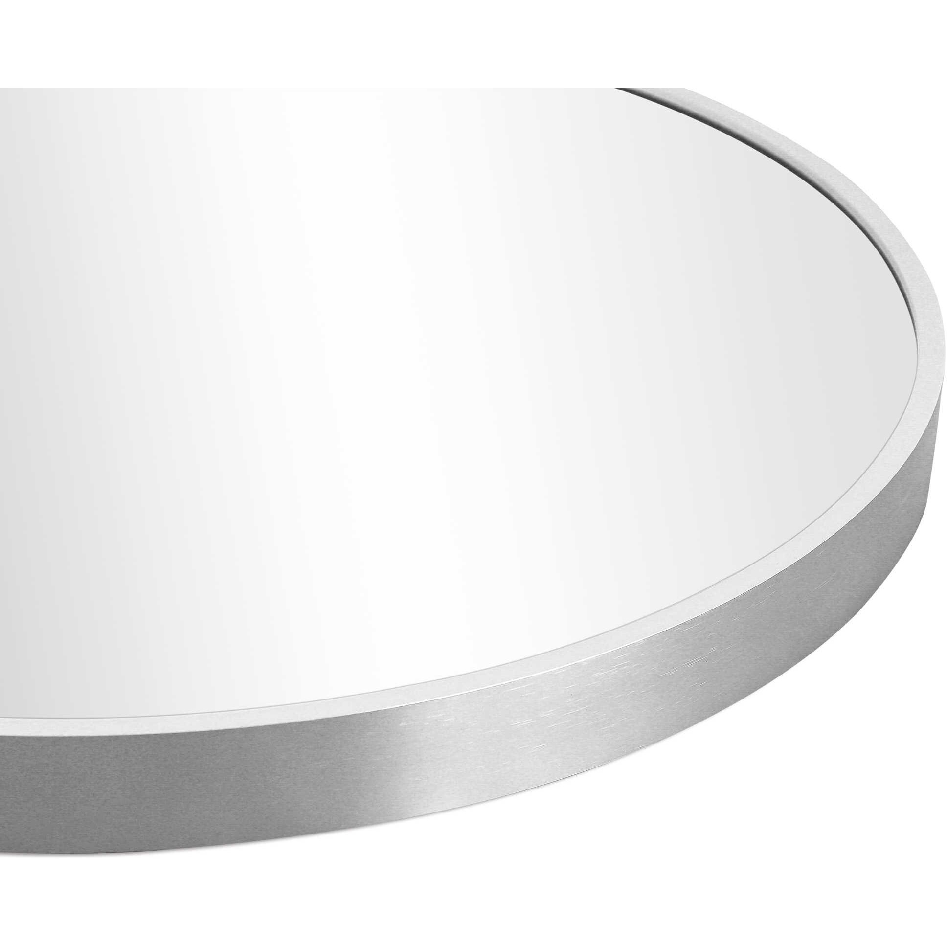 39" Silver Arch Metal Framed Bathroom Vanity Mirror