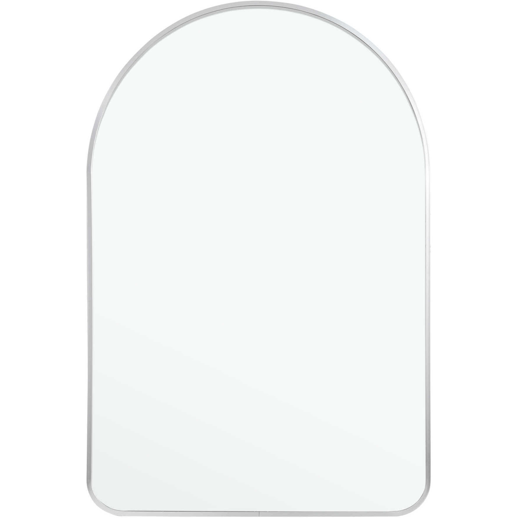 39" Silver Arch Metal Framed Bathroom Vanity Mirror