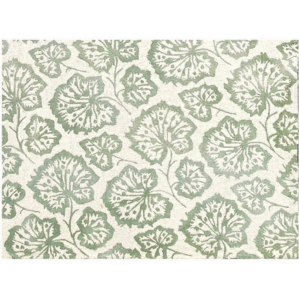 5' X 8' Ivory Wool Floral Hand Tufted Non Skid Area Rug