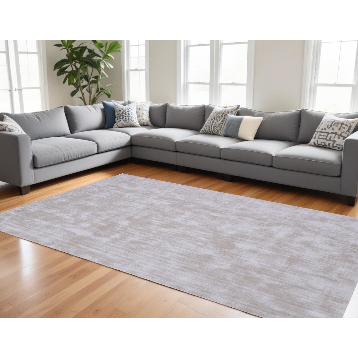 9' X 12' Beige Hand Loomed Area Rug